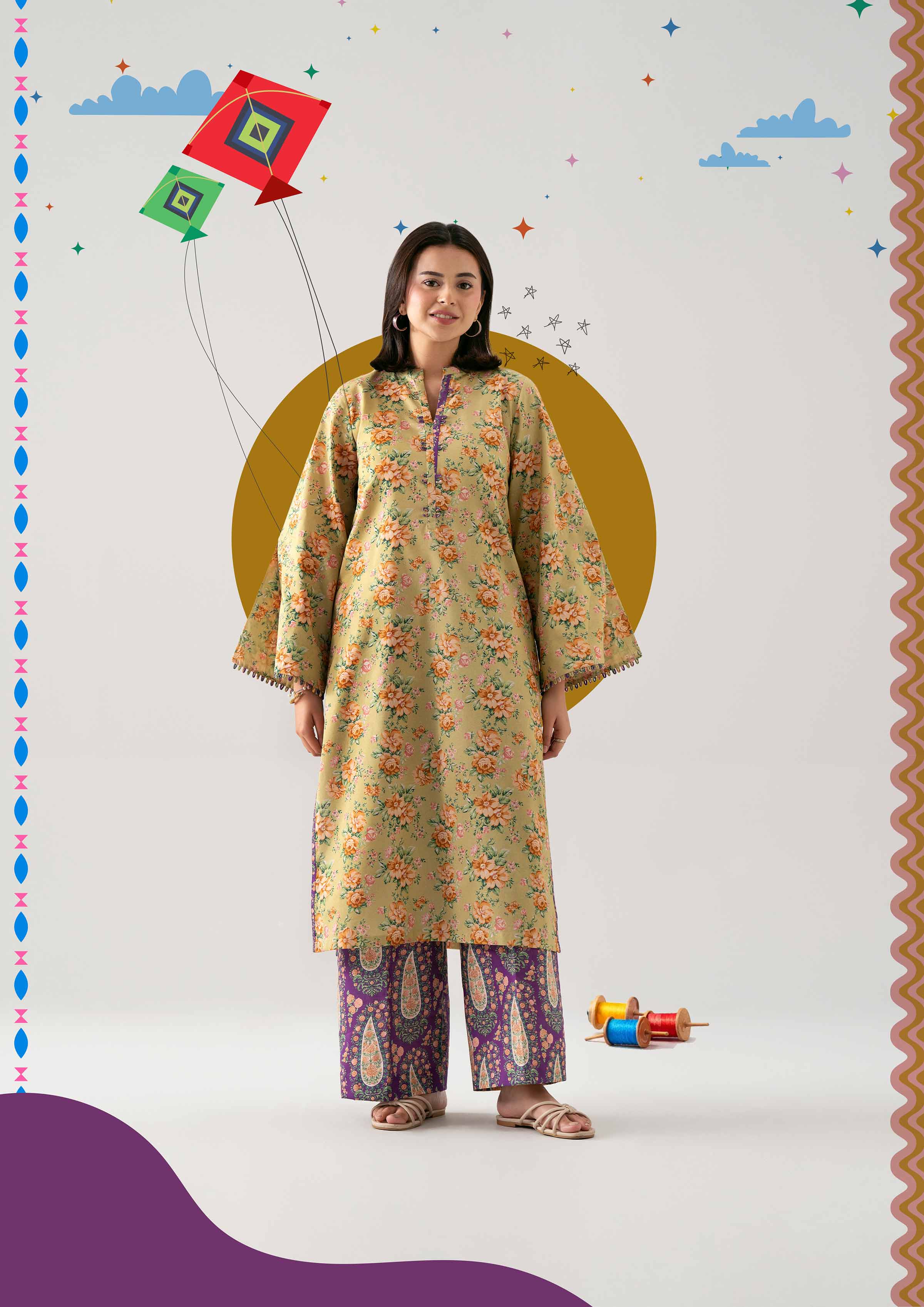 2 Piece - Printed Suit - 42601049 for Women - Unstitched Collection | Nishat | Shop Online