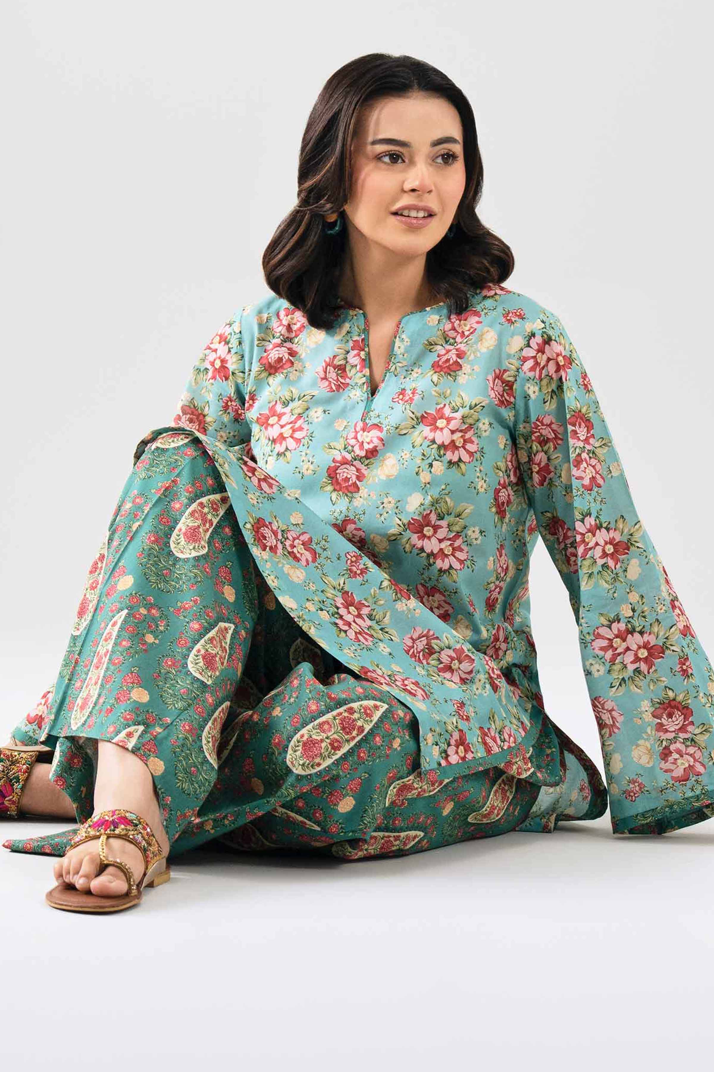 2 Piece - Printed Suit - 42601050 for Women - Unstitched Collection | Nishat | Shop Online