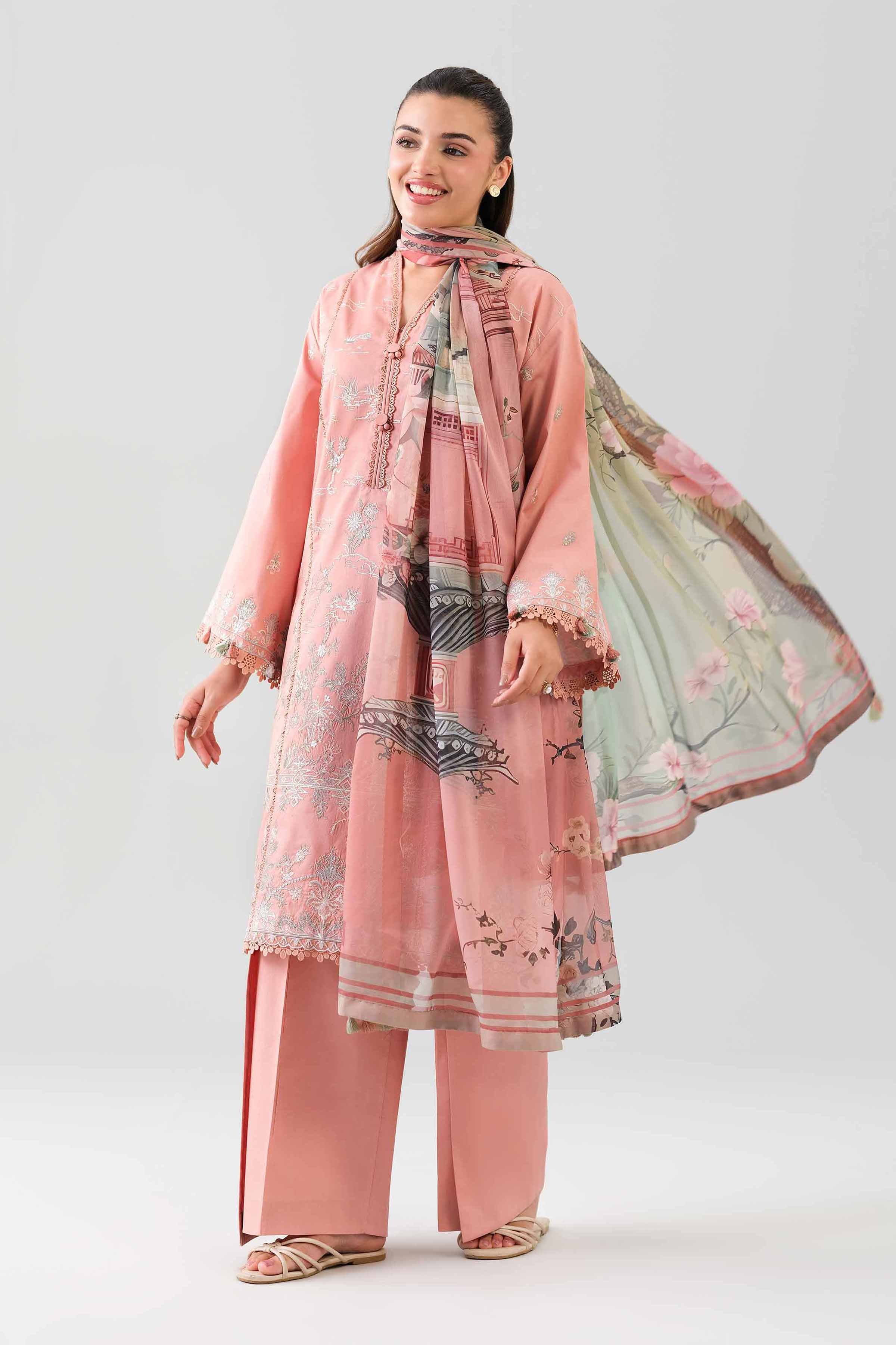 3 Piece - Digital Printed Embroidered Suit - 42601079 for Women - Unstitched Collection | Nishat | Shop Online