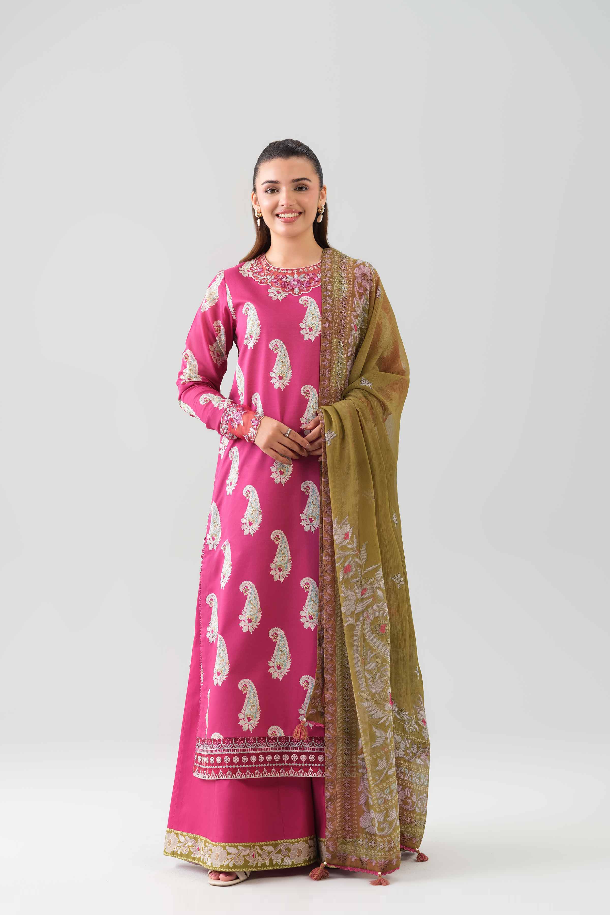 3 Piece - Digital Printed Embroidered Suit - 42601143 for Women - Unstitched Collection | Nishat | Shop Online