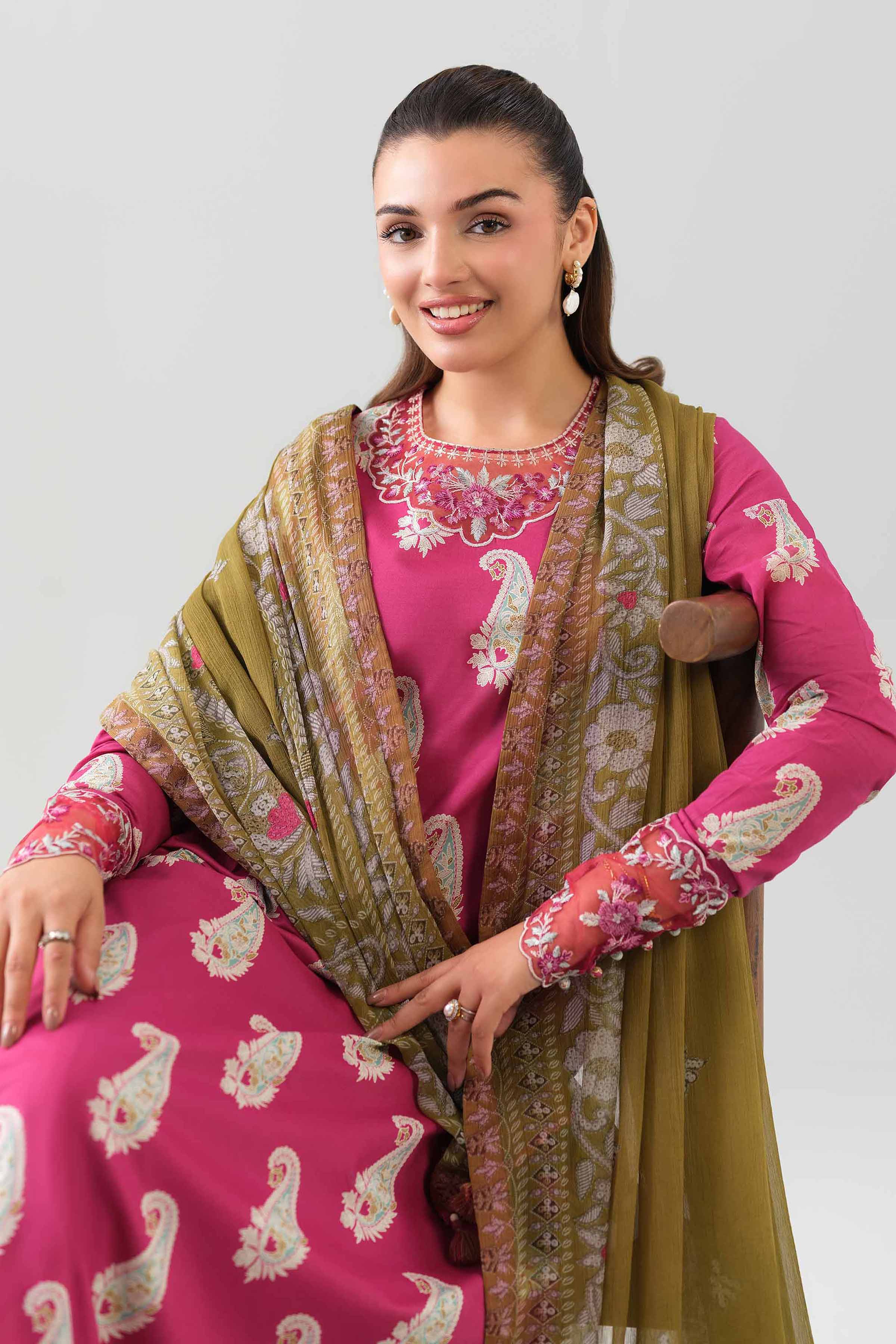 3 Piece - Digital Printed Embroidered Suit - 42601143 for Women - Unstitched Collection | Nishat | Shop Online