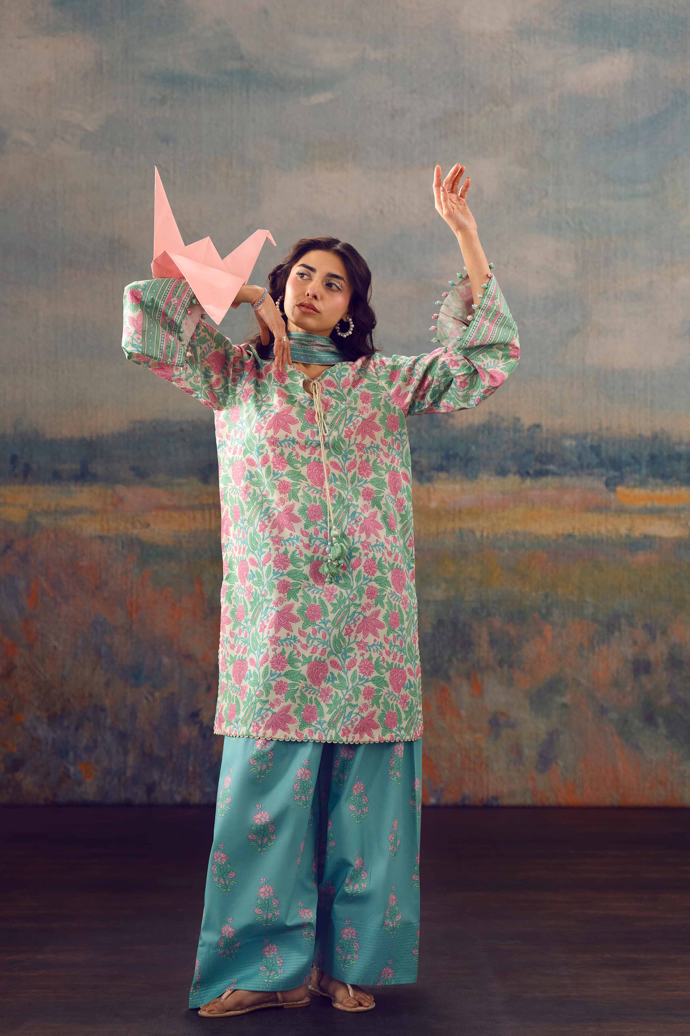 3 Piece - Printed Suit - 42601185 for Women - Unstitched Collection | Nishat | Shop Online
