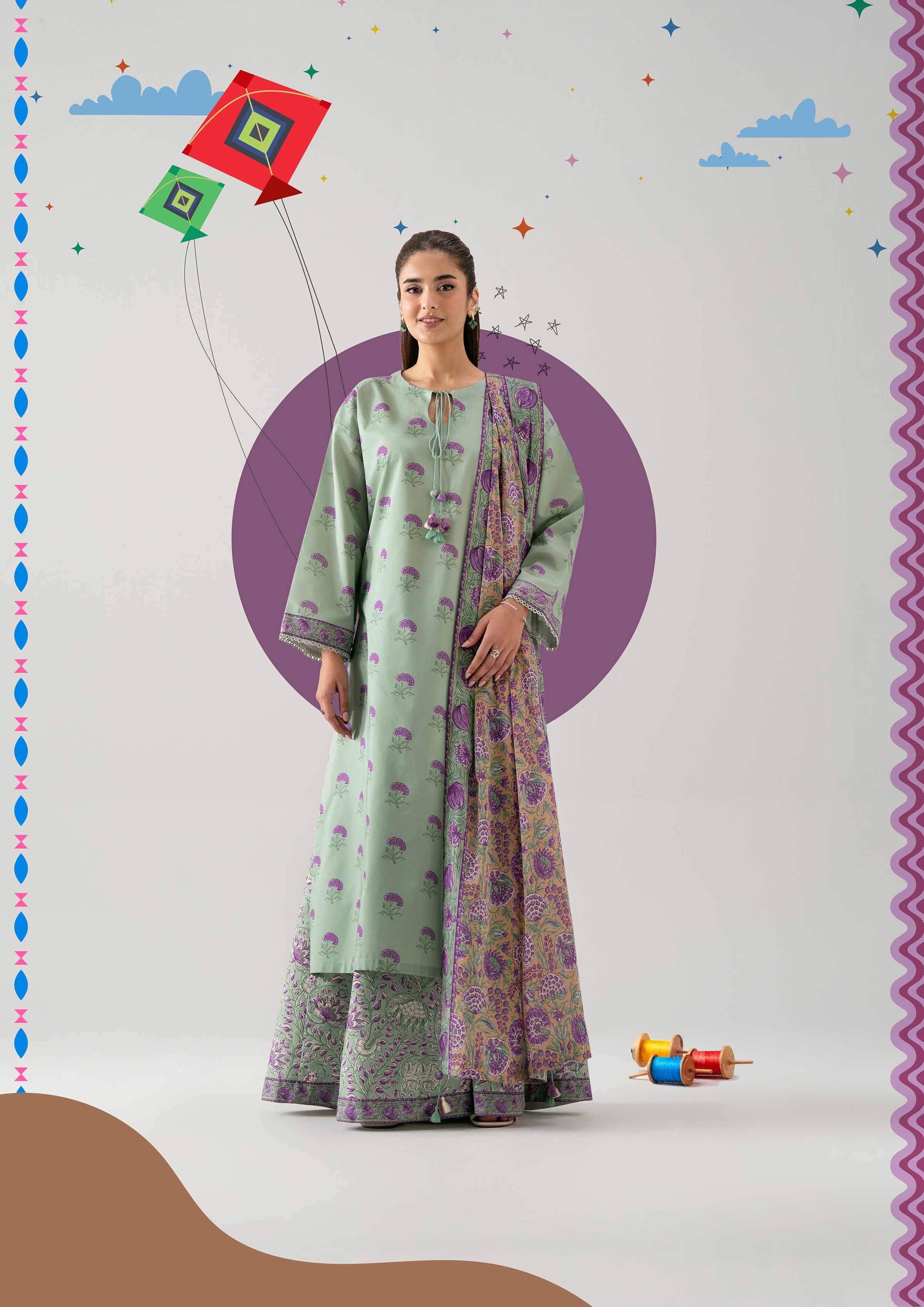 3 Piece - Printed Suit - 42601189