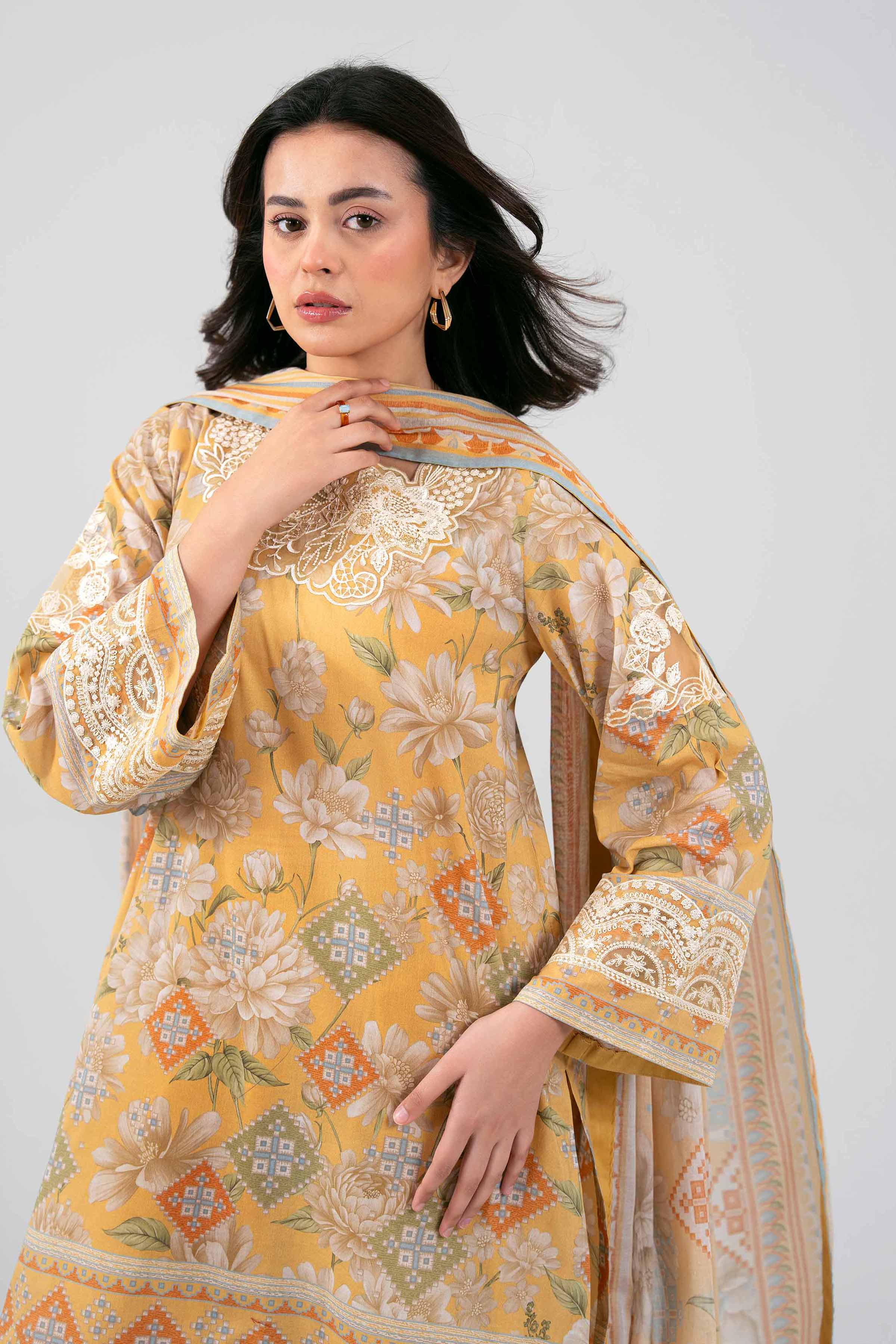 3 Piece - Digital Printed Embroidered Suit - 42601456 for Women - Unstitched Collection | Nishat | Shop Online