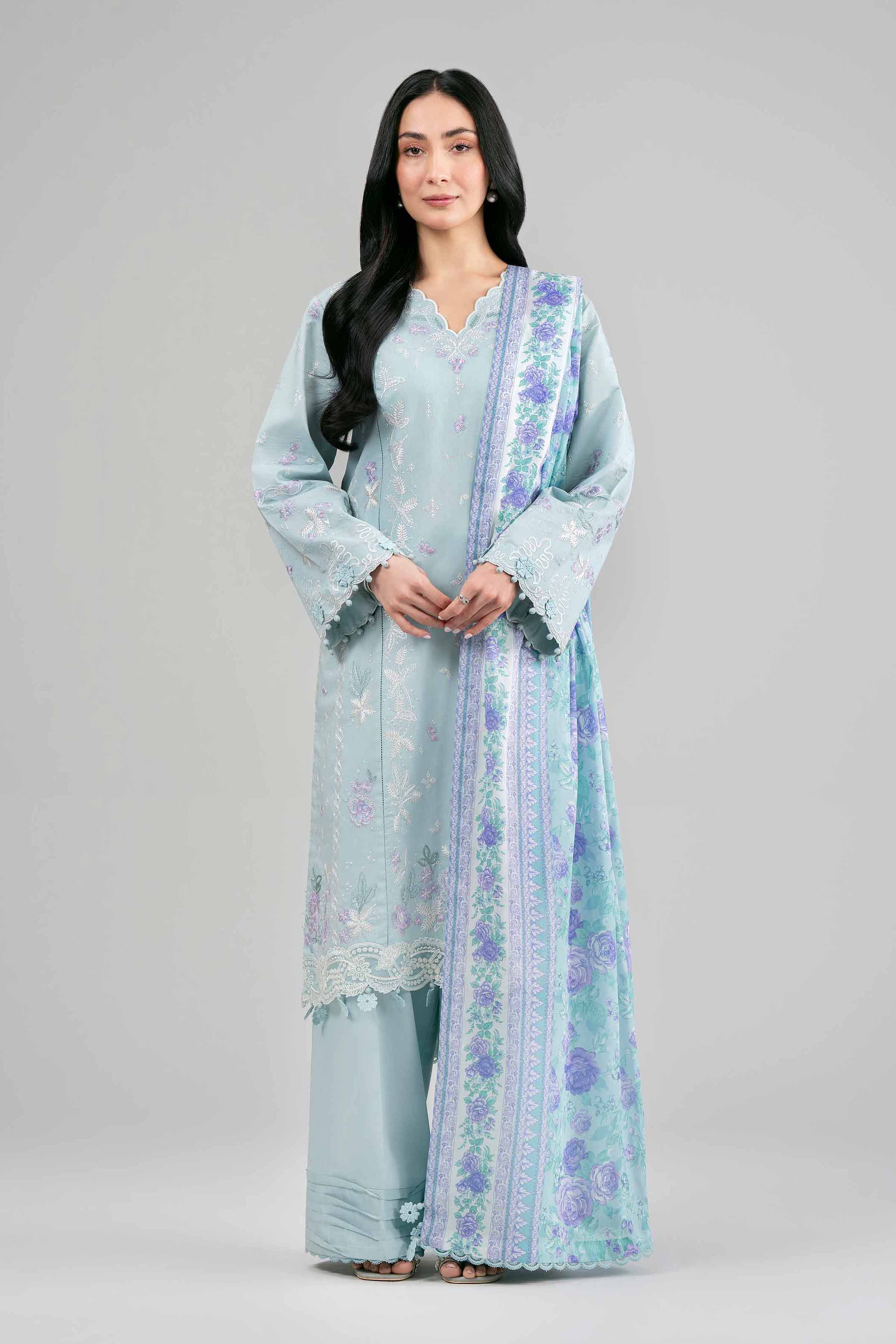 3 Piece - Printed Embroidered Suit - 42601541 for Women - Unstitched Collection | Nishat | Shop Online