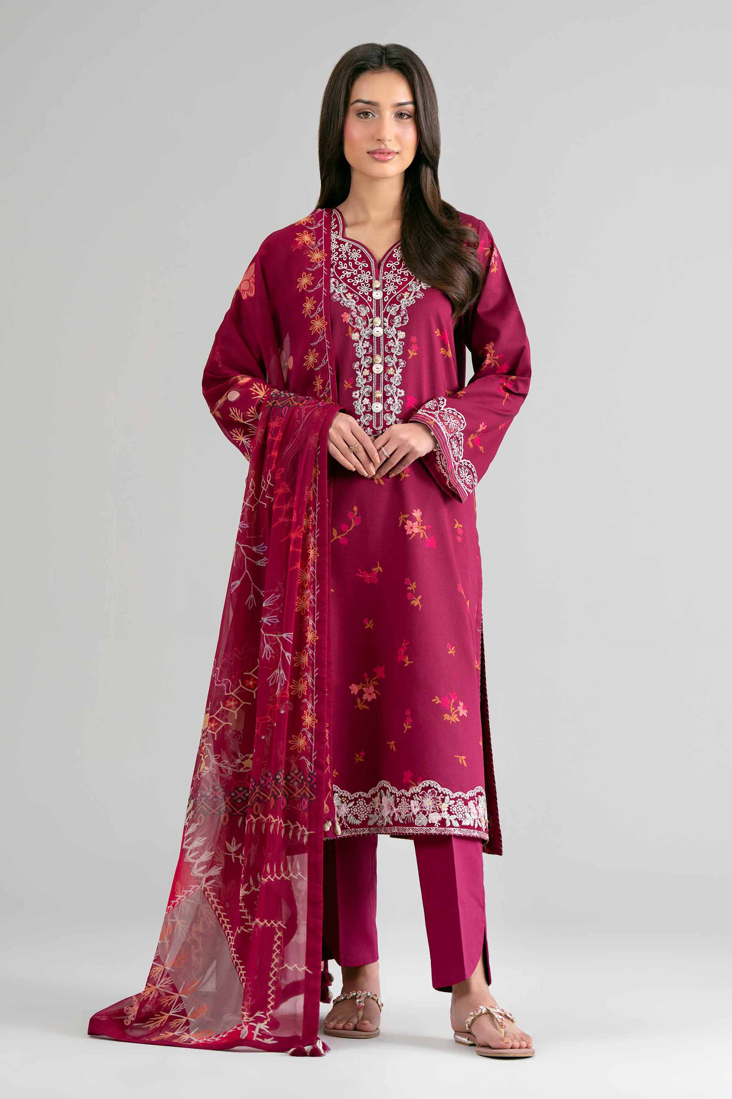 2 Piece - Digital Printed Embroidered Suit - 42601591 for Women - Unstitched Collection | Nishat | Shop Online