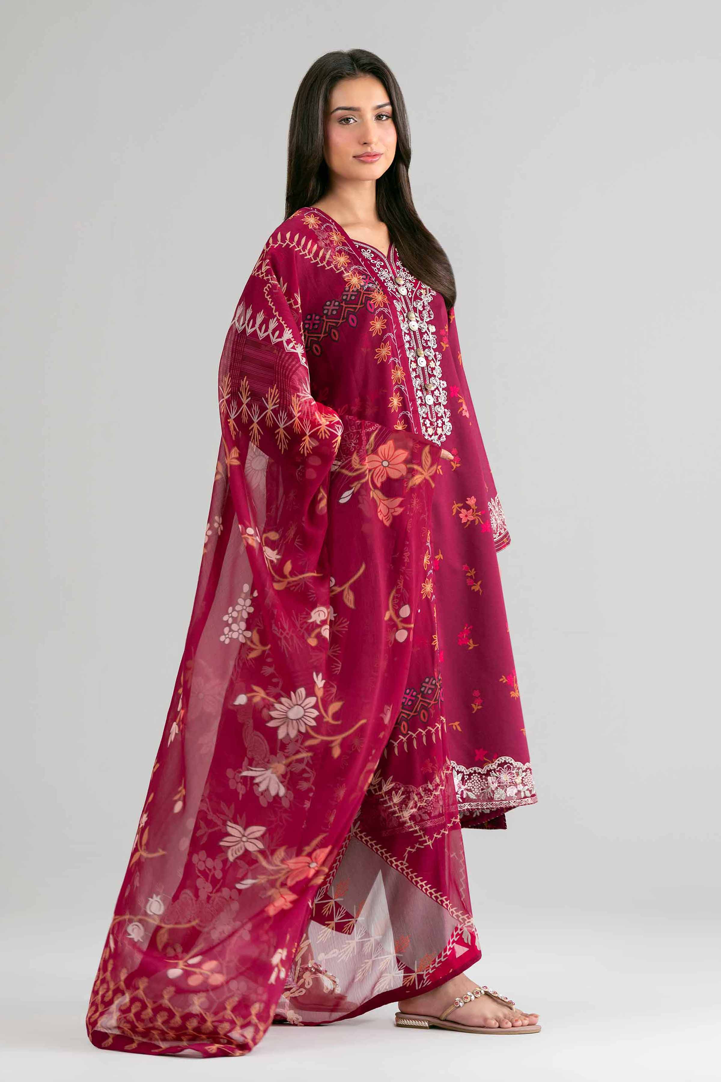 2 Piece - Digital Printed Embroidered Suit - 42601591 for Women - Unstitched Collection | Nishat | Shop Online