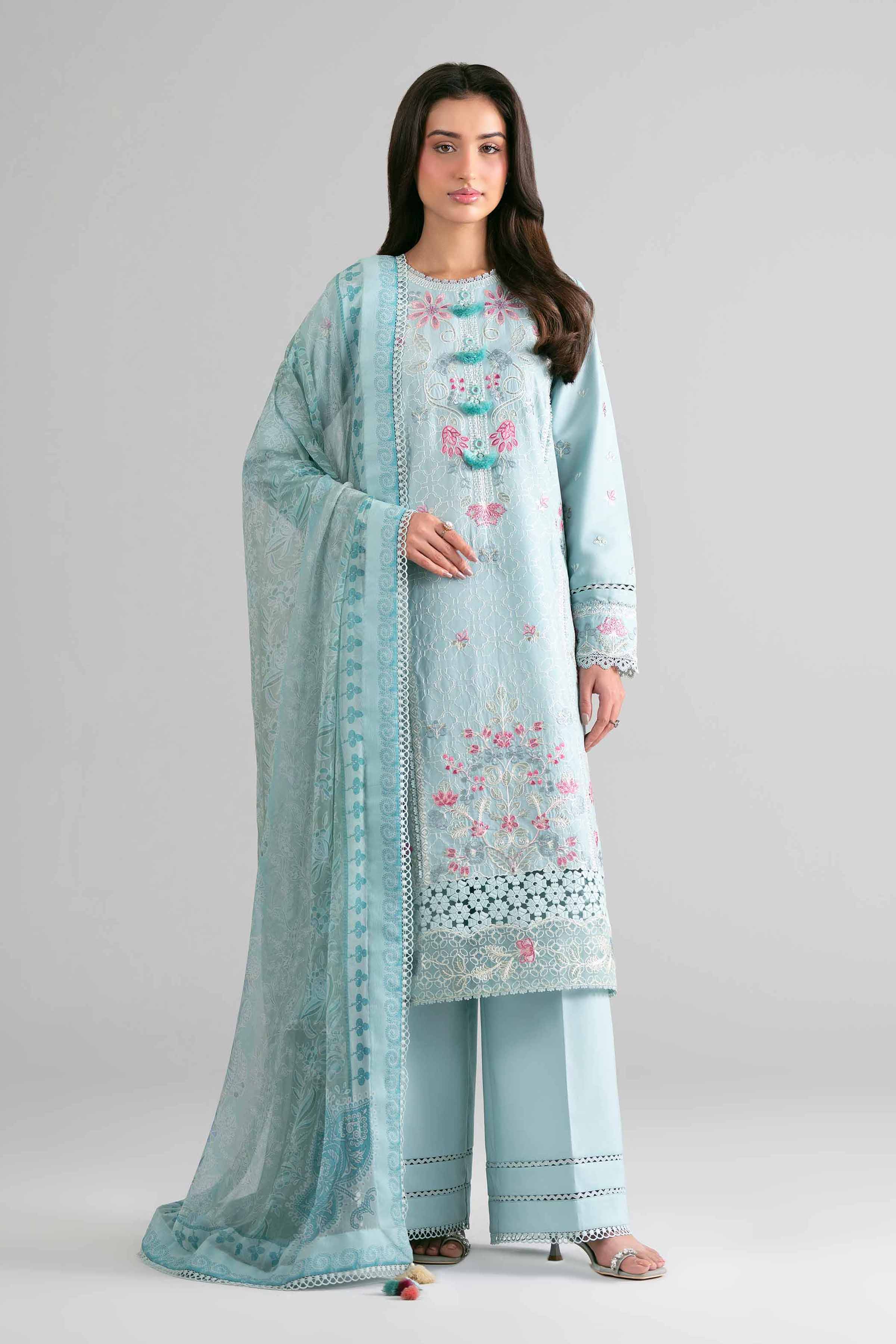 3 Piece - Digital Printed Embroidered Suit - 42601697 for Women - Unstitched Collection | Nishat | Shop Online