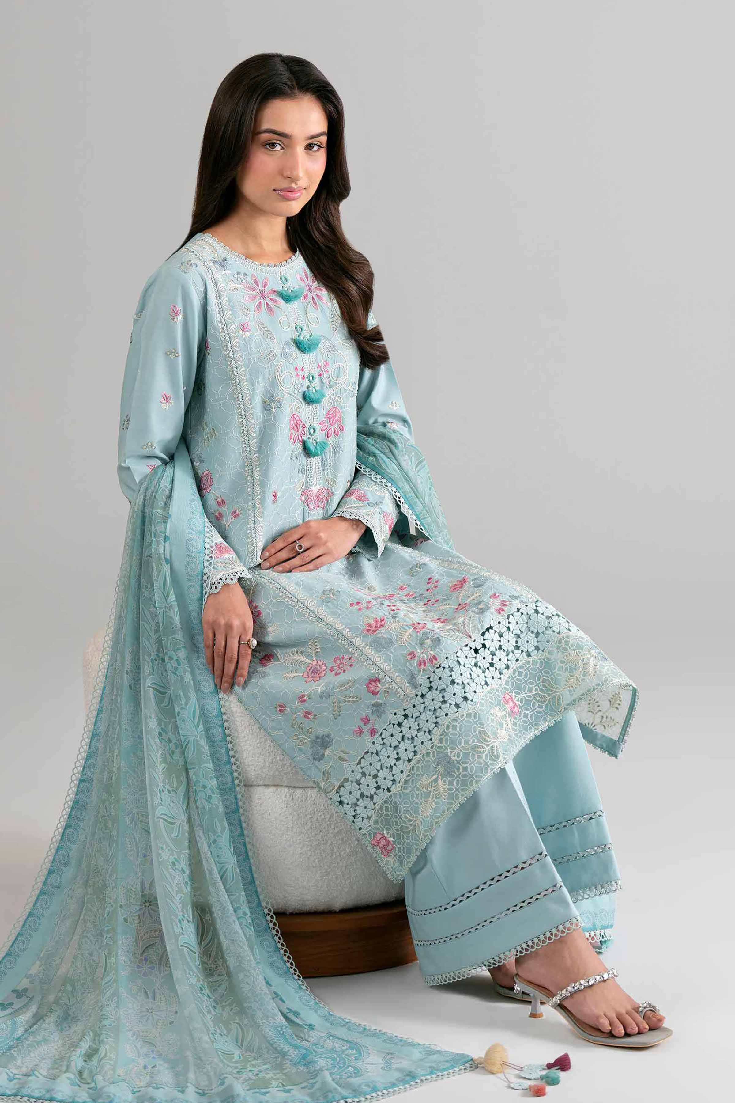 3 Piece - Digital Printed Embroidered Suit - 42601697 for Women - Unstitched Collection | Nishat | Shop Online