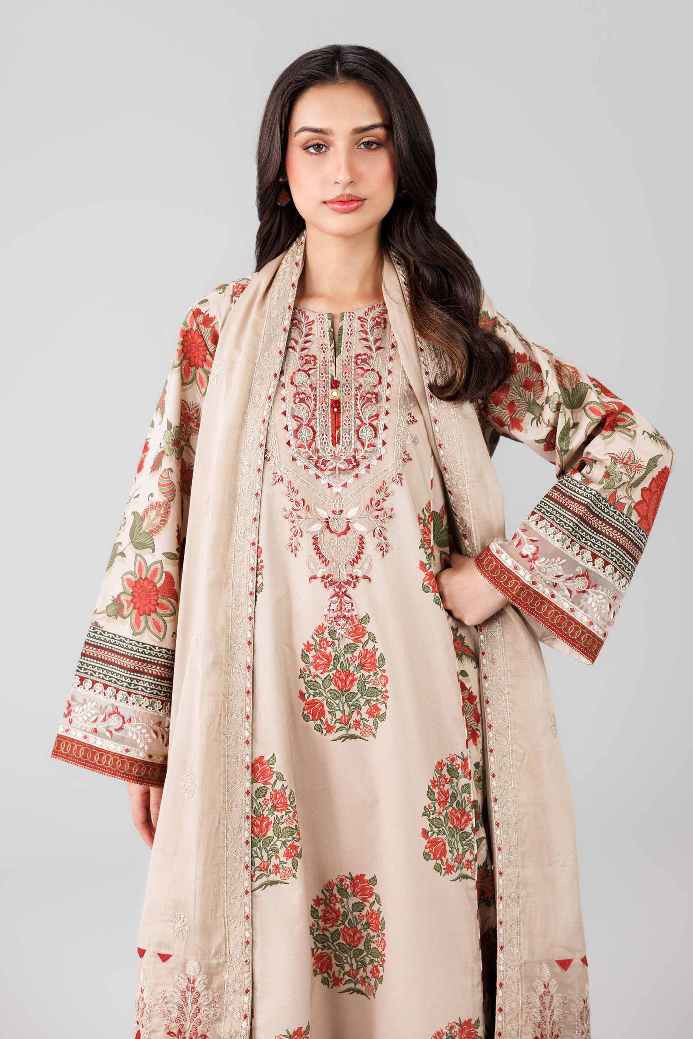 3 Piece - Printed Embroidered Suit - 42601814 for Women - Unstitched Collection | Nishat | Shop Online