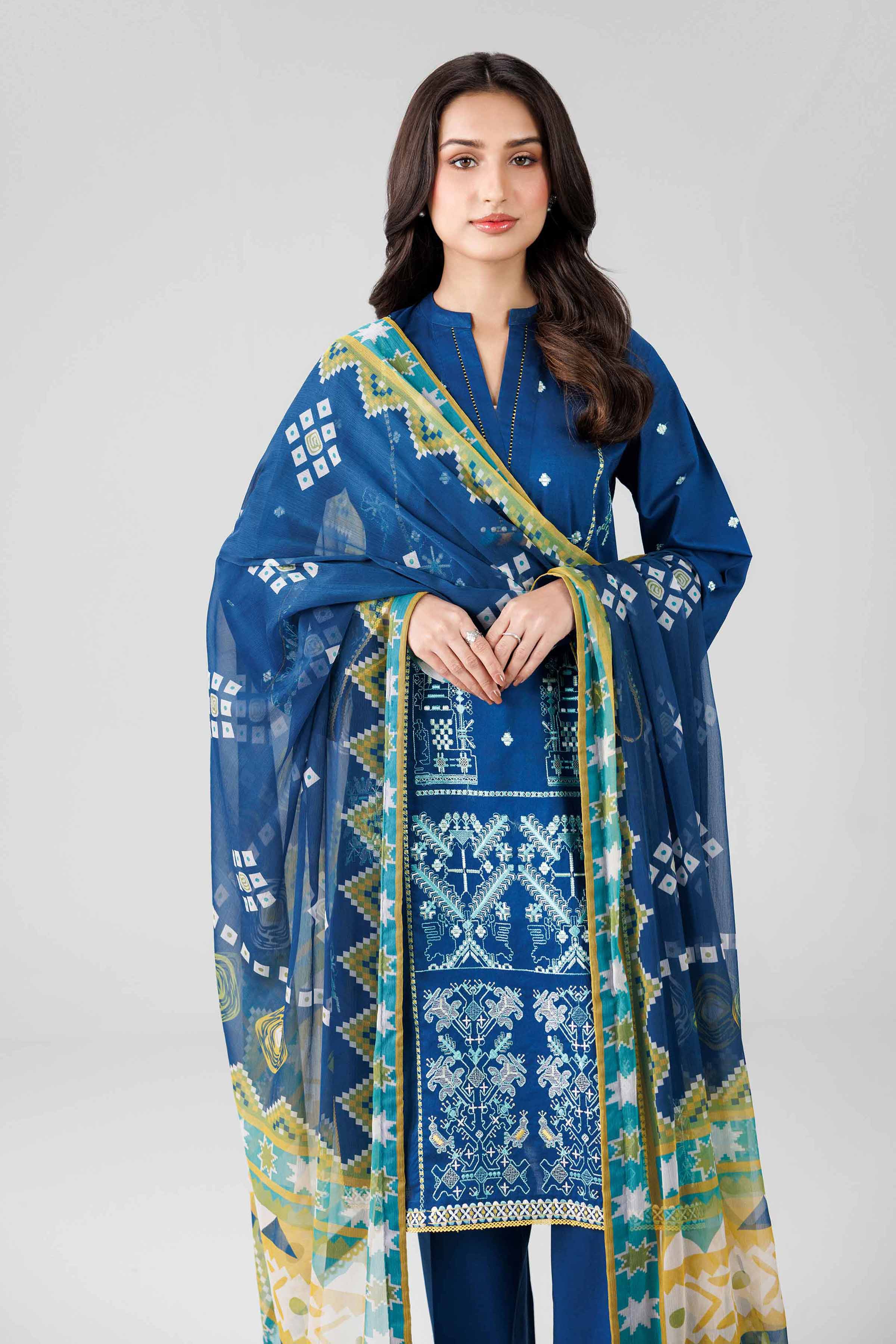 3 Piece - Digital Printed Embroidered Suit - 42601829 for Women - Unstitched Collection | Nishat | Shop Online