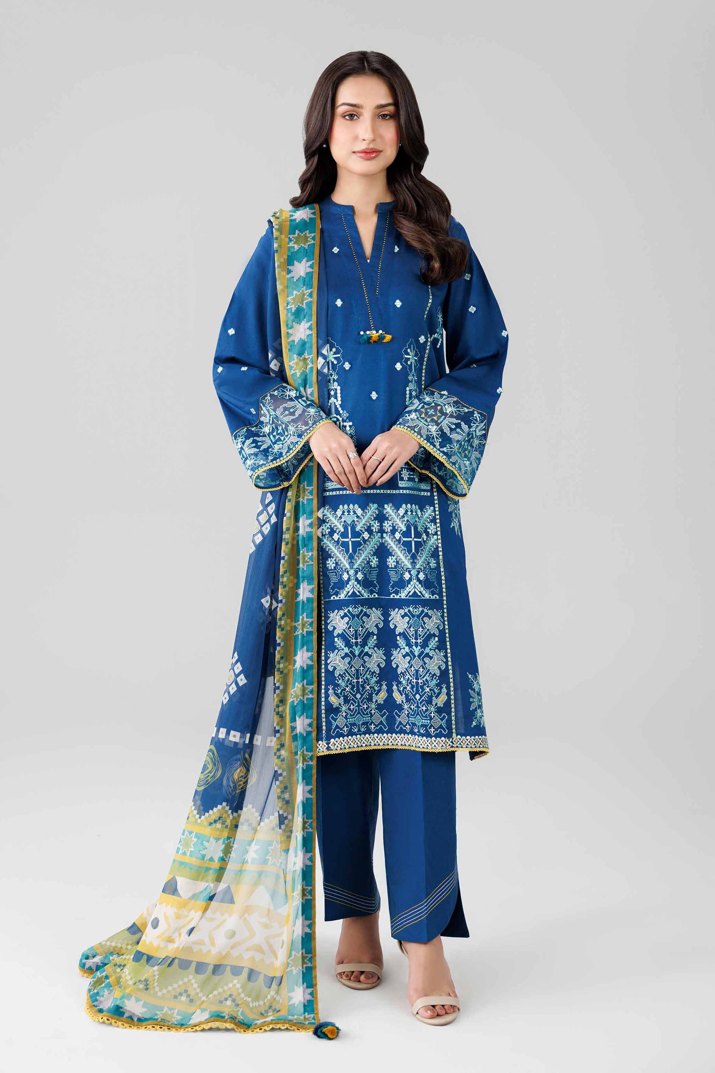 3 Piece - Digital Printed Embroidered Suit - 42601829 for Women - Unstitched Collection | Nishat | Shop Online
