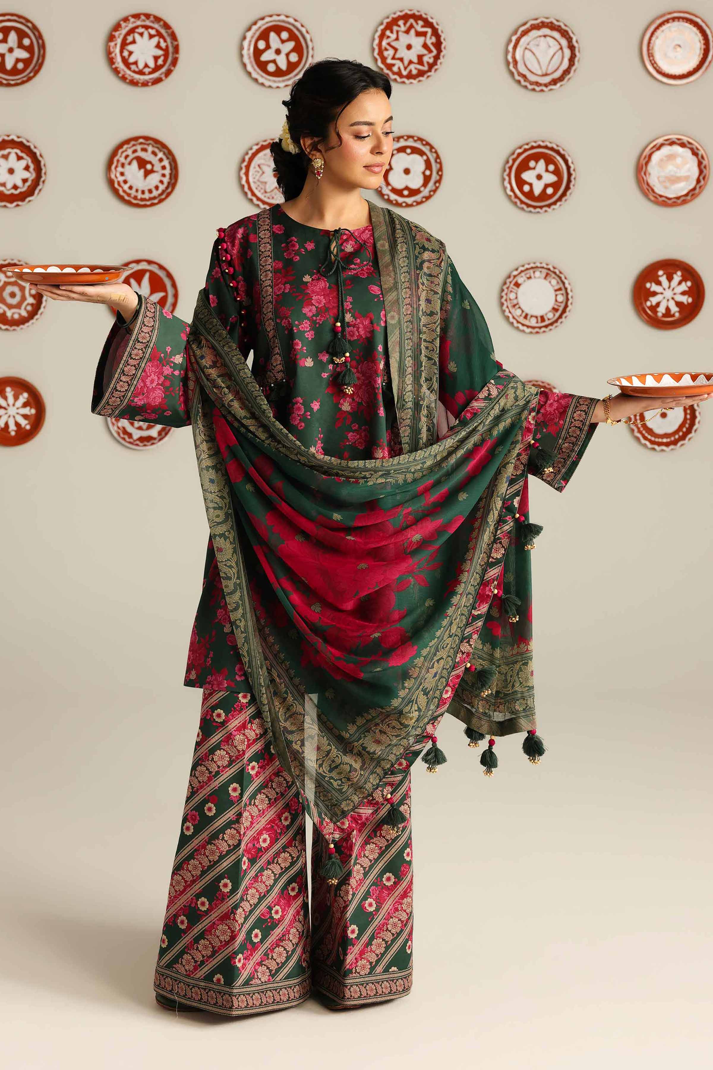 3 Piece - Digital Printed Suit - 42601899 for Women - Unstitched Collection | Nishat | Shop Online