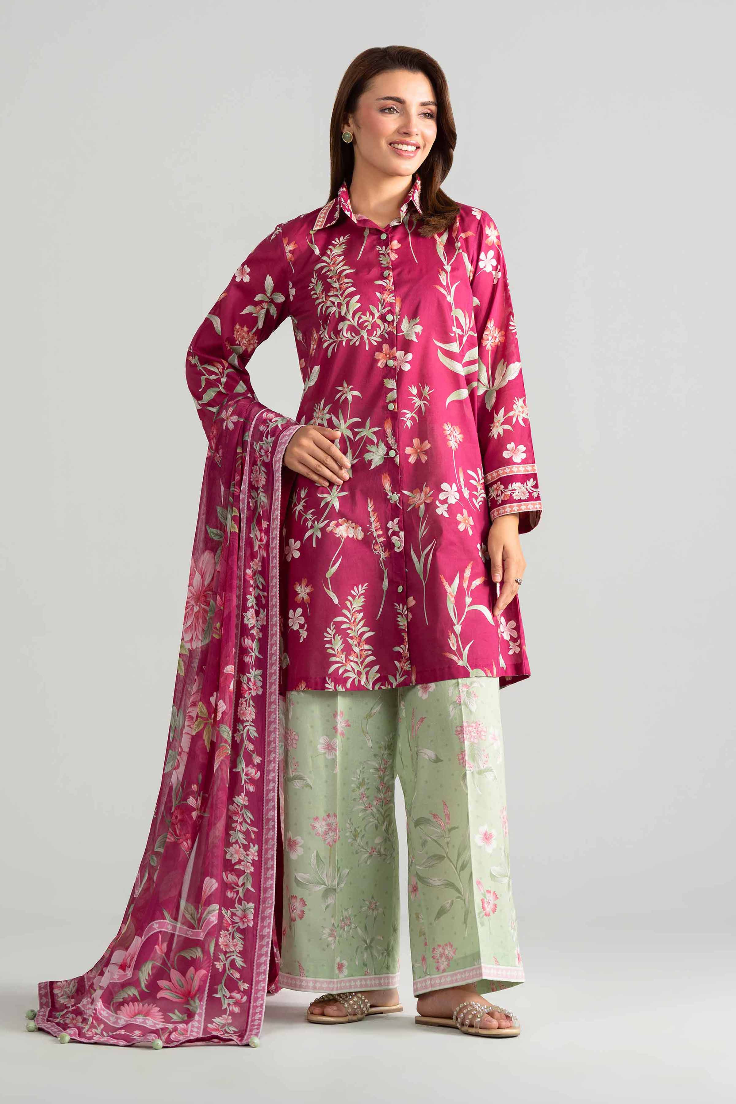 3 Piece - Digital Printed Suit - 42601902 for Women - Unstitched Collection | Nishat | Shop Online