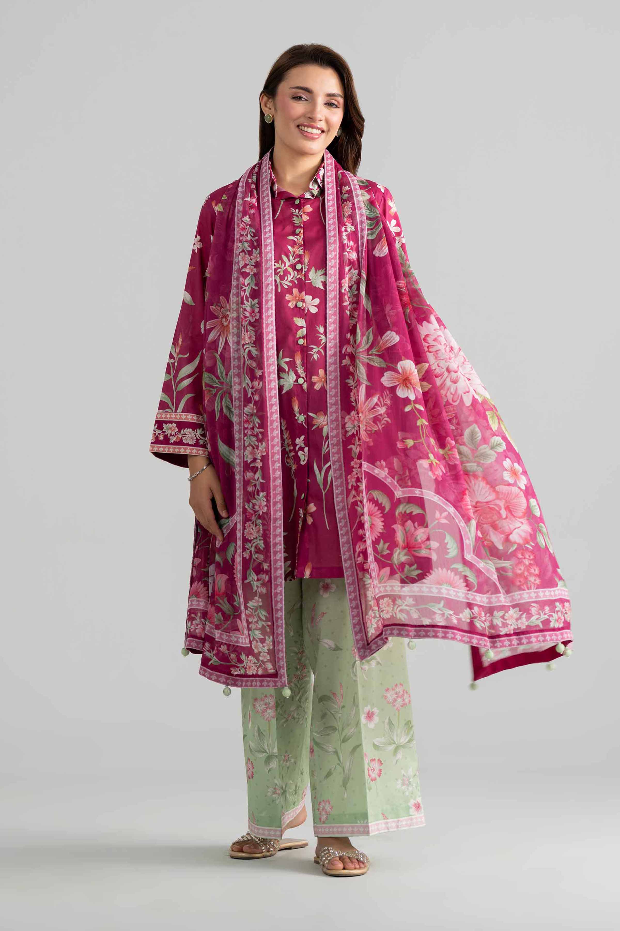 3 Piece - Digital Printed Suit - 42601902 for Women - Unstitched Collection | Nishat | Shop Online