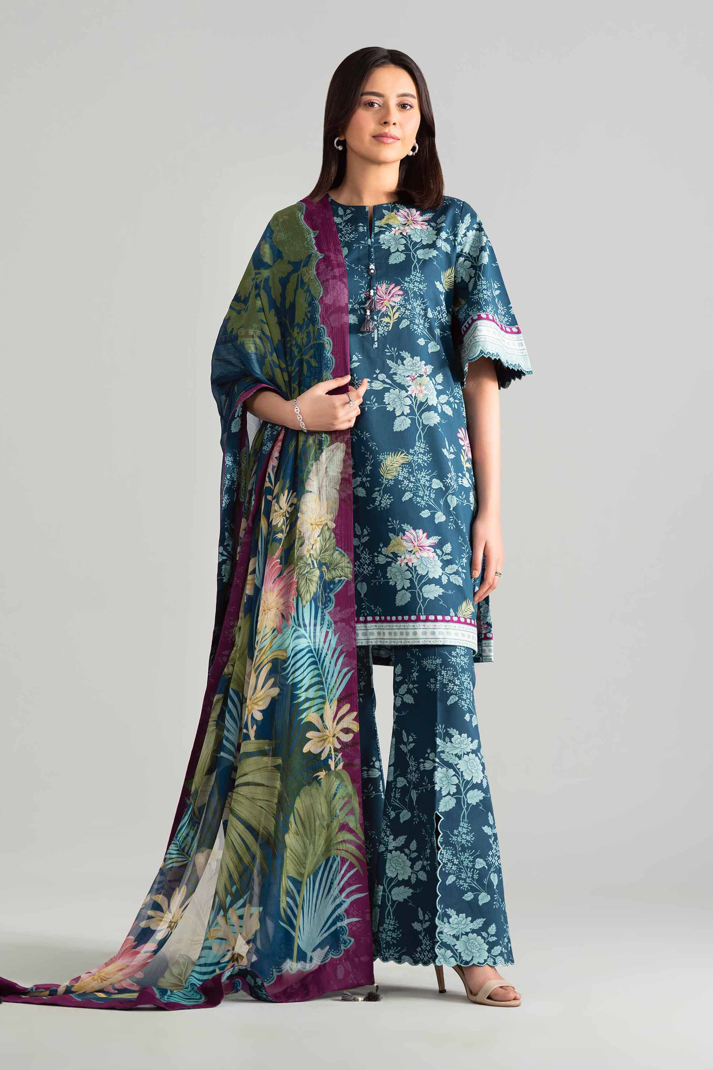 3 Piece - Digital Printed Suit - 42601905 for Women - Unstitched Collection | Nishat | Shop Online