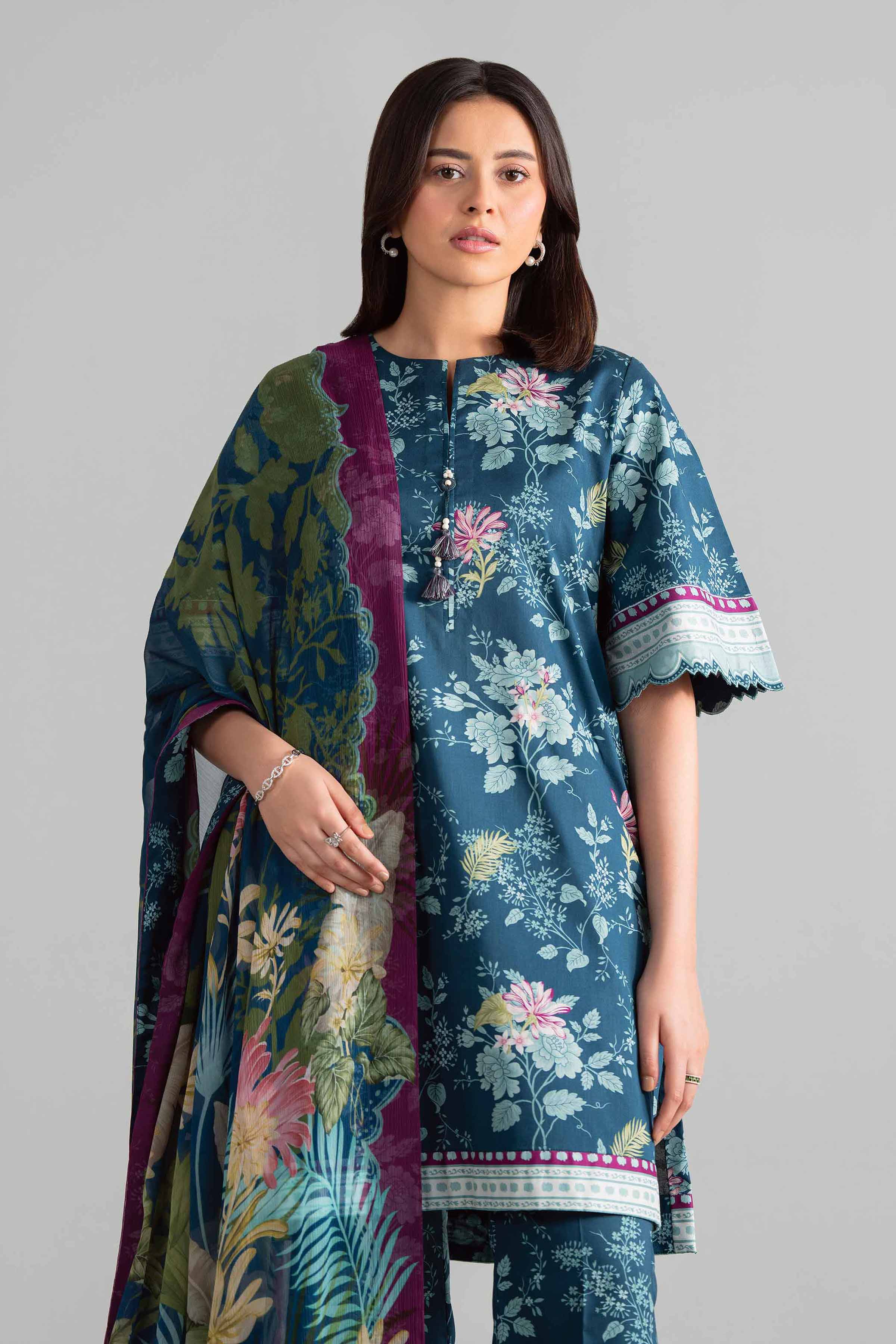 3 Piece - Digital Printed Suit - 42601905 for Women - Unstitched Collection | Nishat | Shop Online
