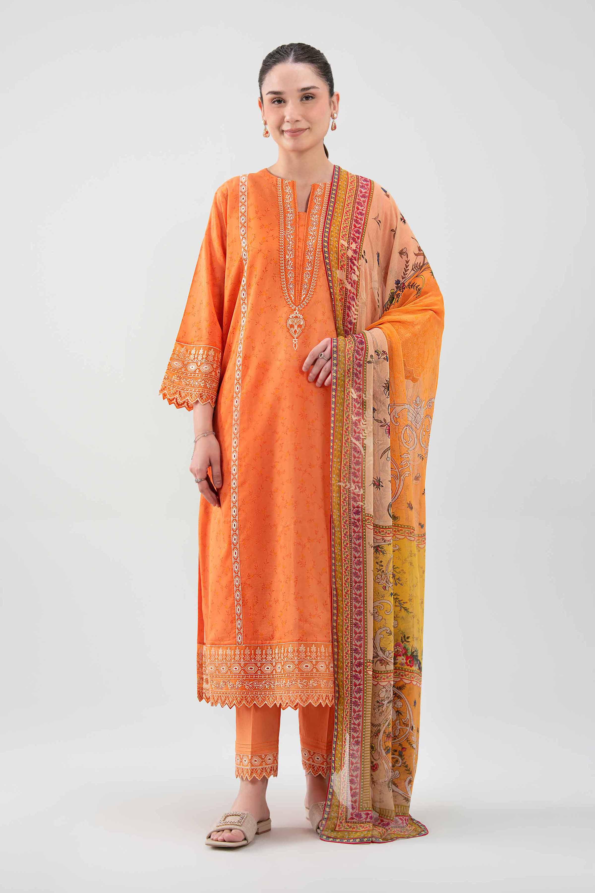 3 Piece - Digital Printed Embroidered Suit - 42619519 for Women - Unstitched Collection | Nishat | Shop Online