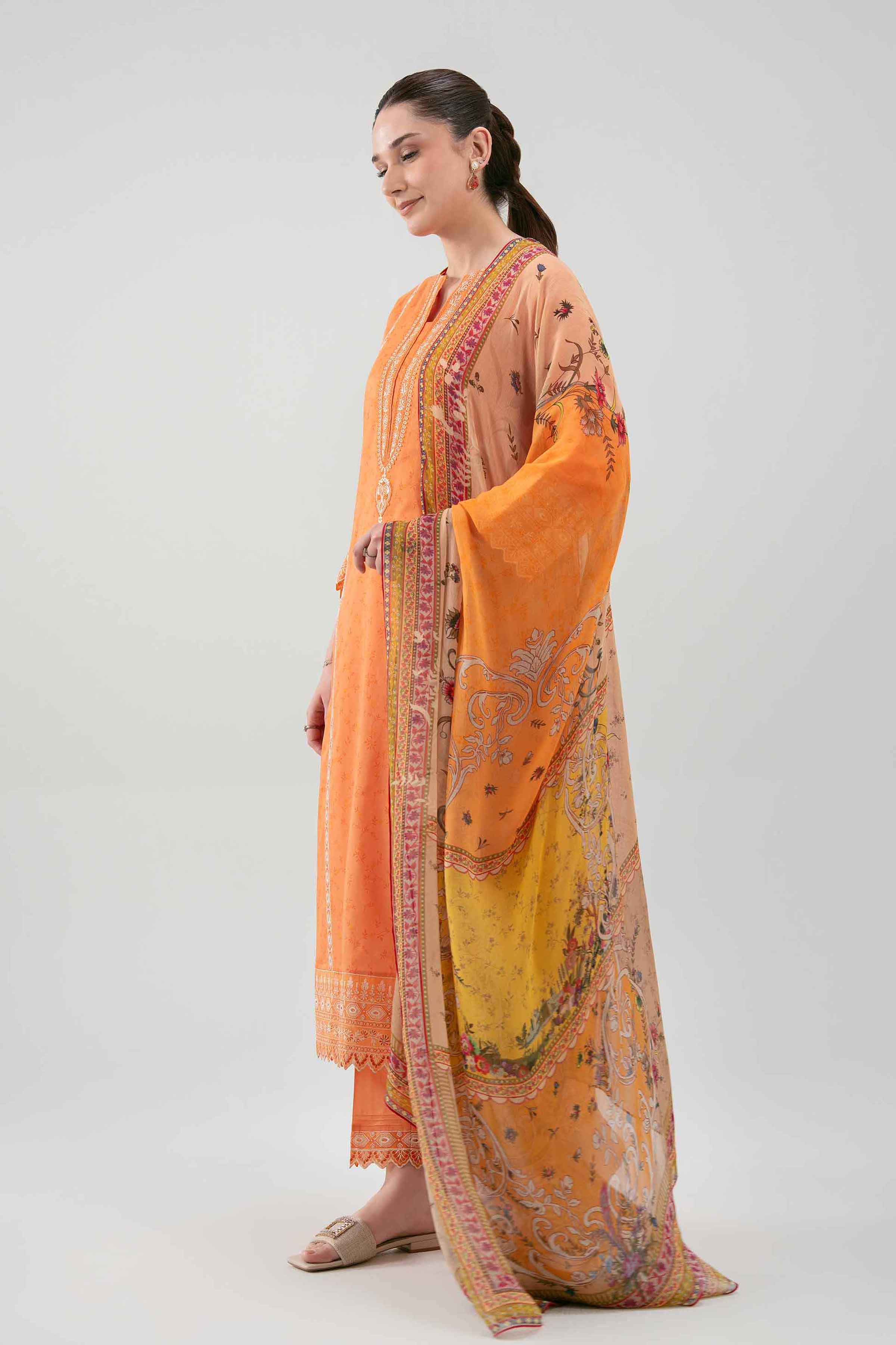 3 Piece - Digital Printed Embroidered Suit - 42619519 for Women - Unstitched Collection | Nishat | Shop Online