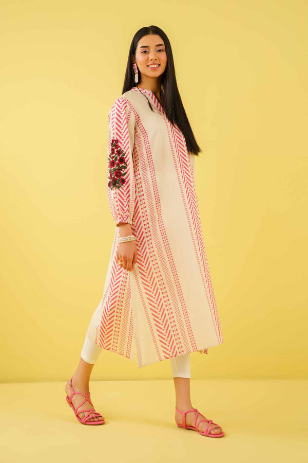 Printed Embroidered Tunic - AS24-54