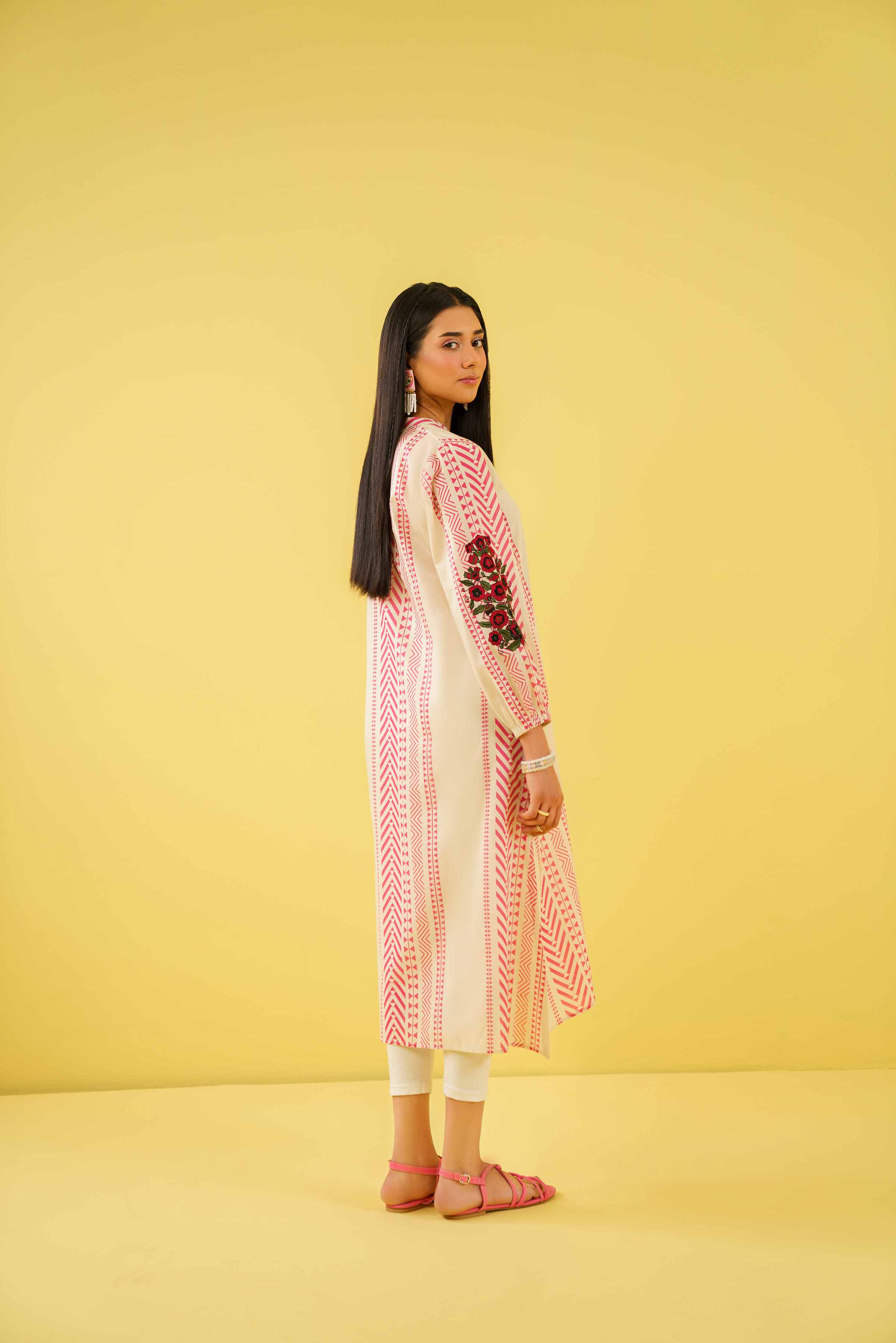 Printed Embroidered Tunic - AS24-54