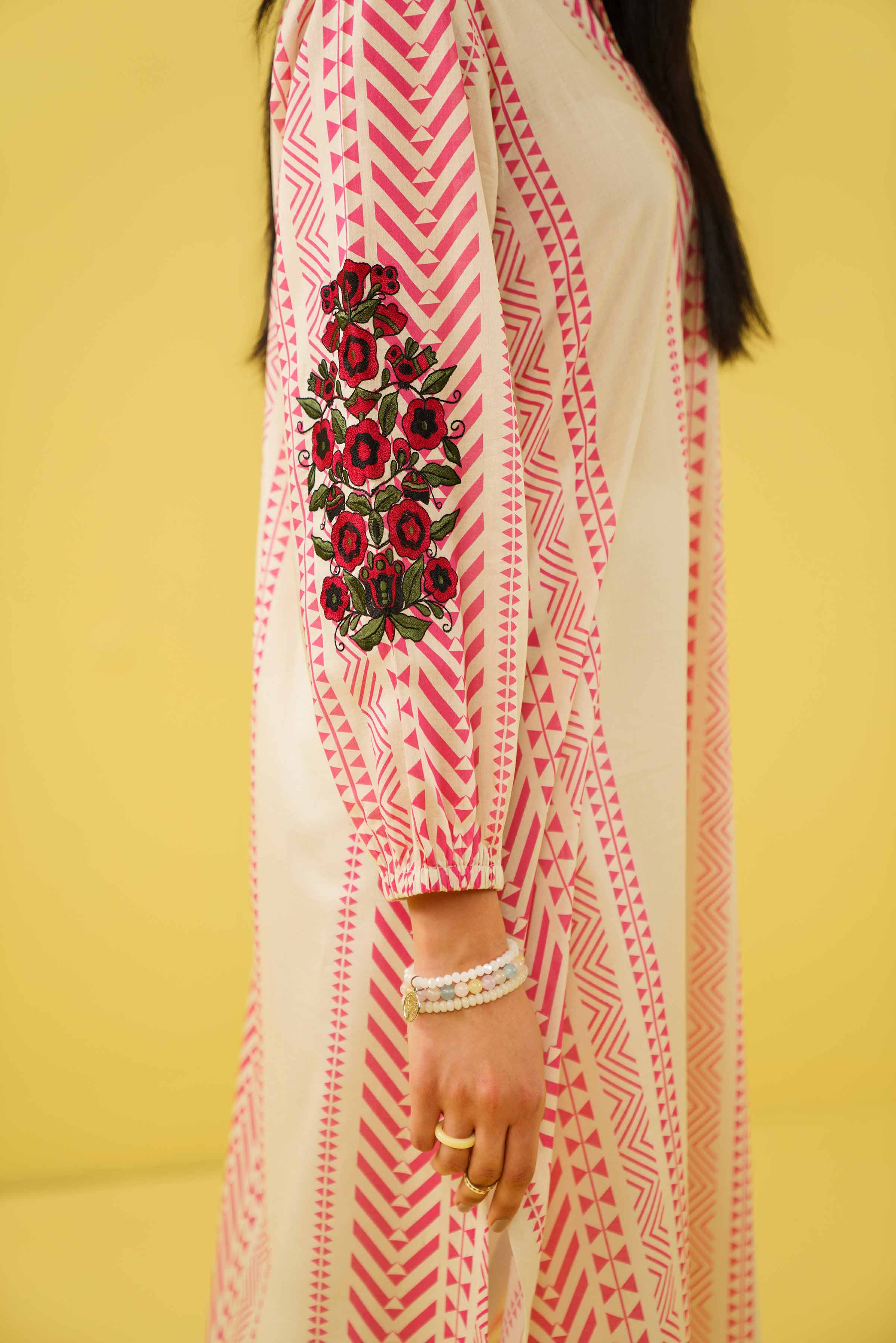 Printed Embroidered Tunic - AS24-54