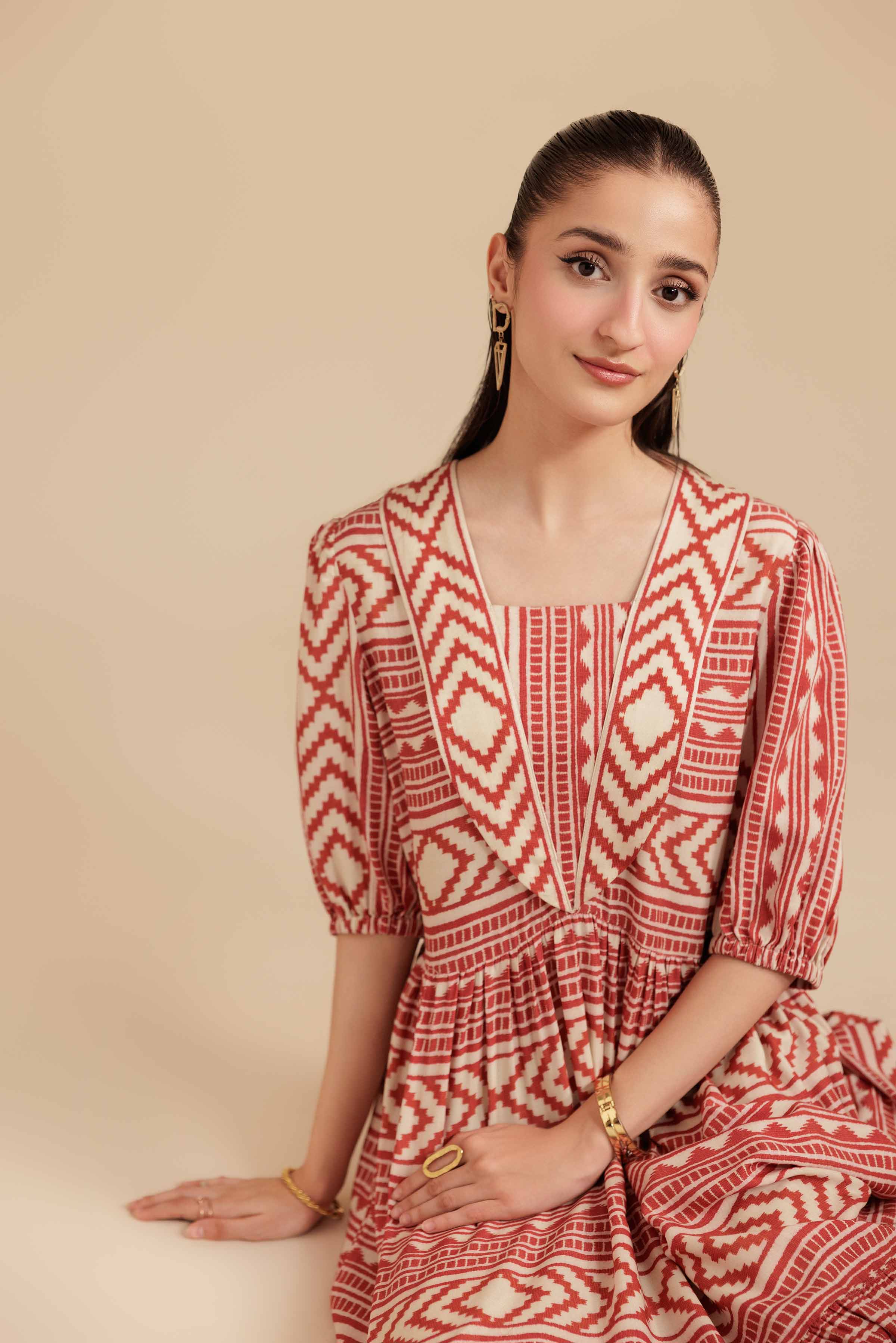 Printed Dress - AS25-114 for Women - Pret Collection | Nishat | Shop Online