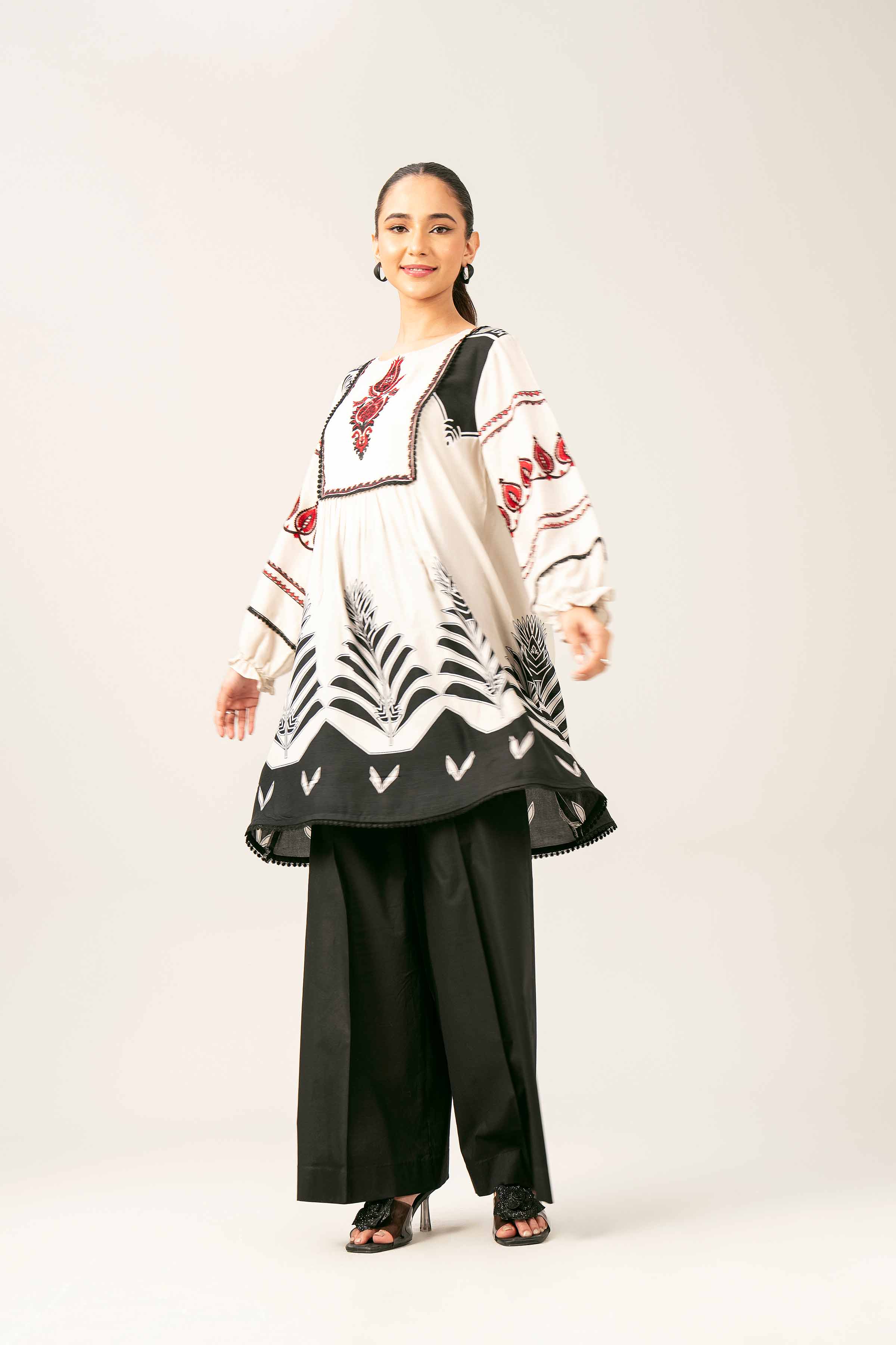 Printed Embroidered Tunic - AS25-68 for Women - Pret Collection | Nishat | Shop Online