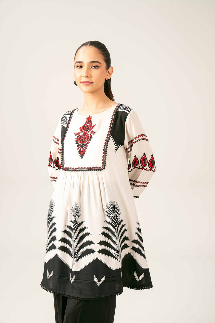 Printed Embroidered Tunic - AS25-68 for Women - Pret Collection | Nishat | Shop Online