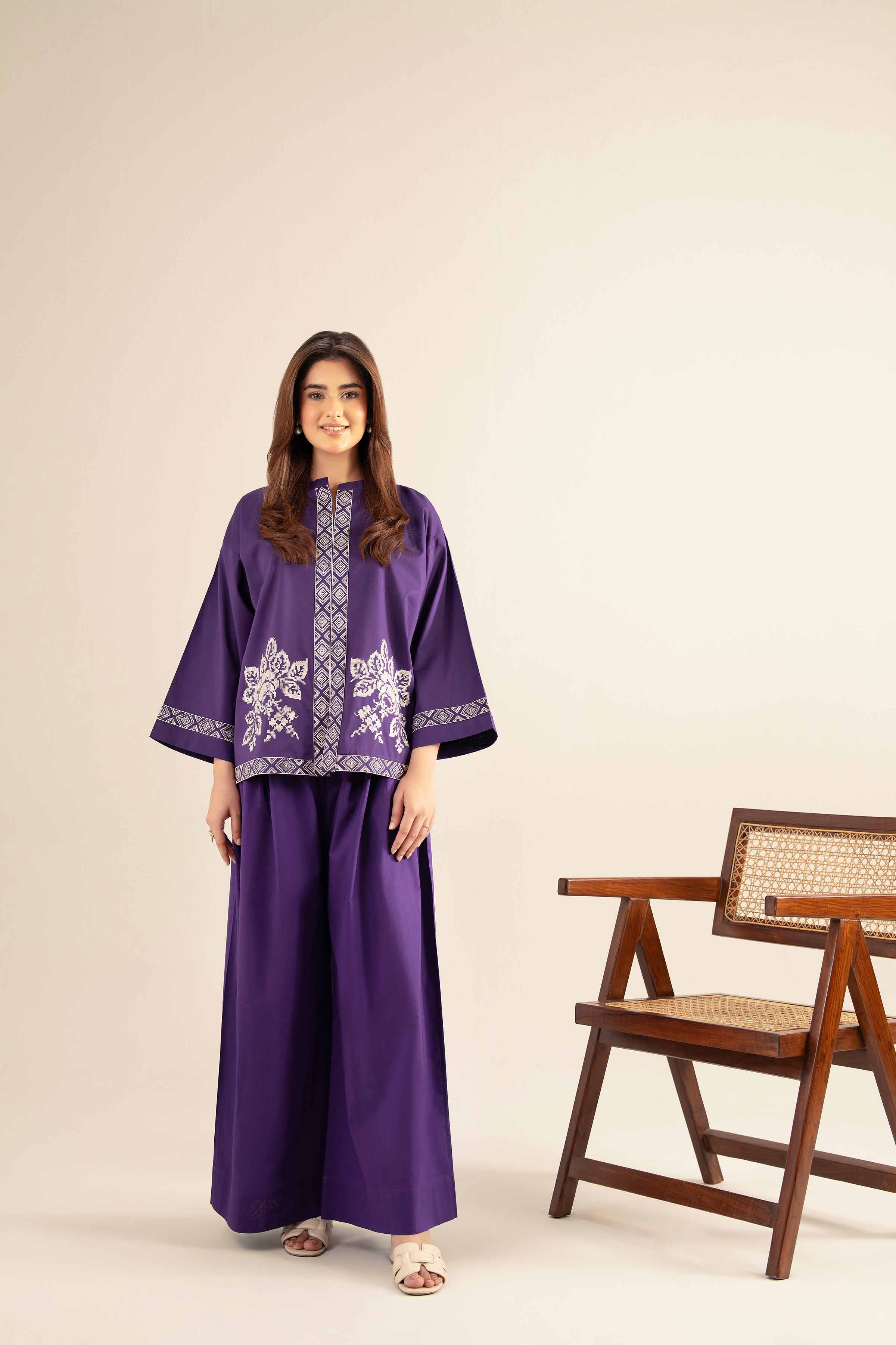 2 Piece - Embroidered Suit - AS25-75