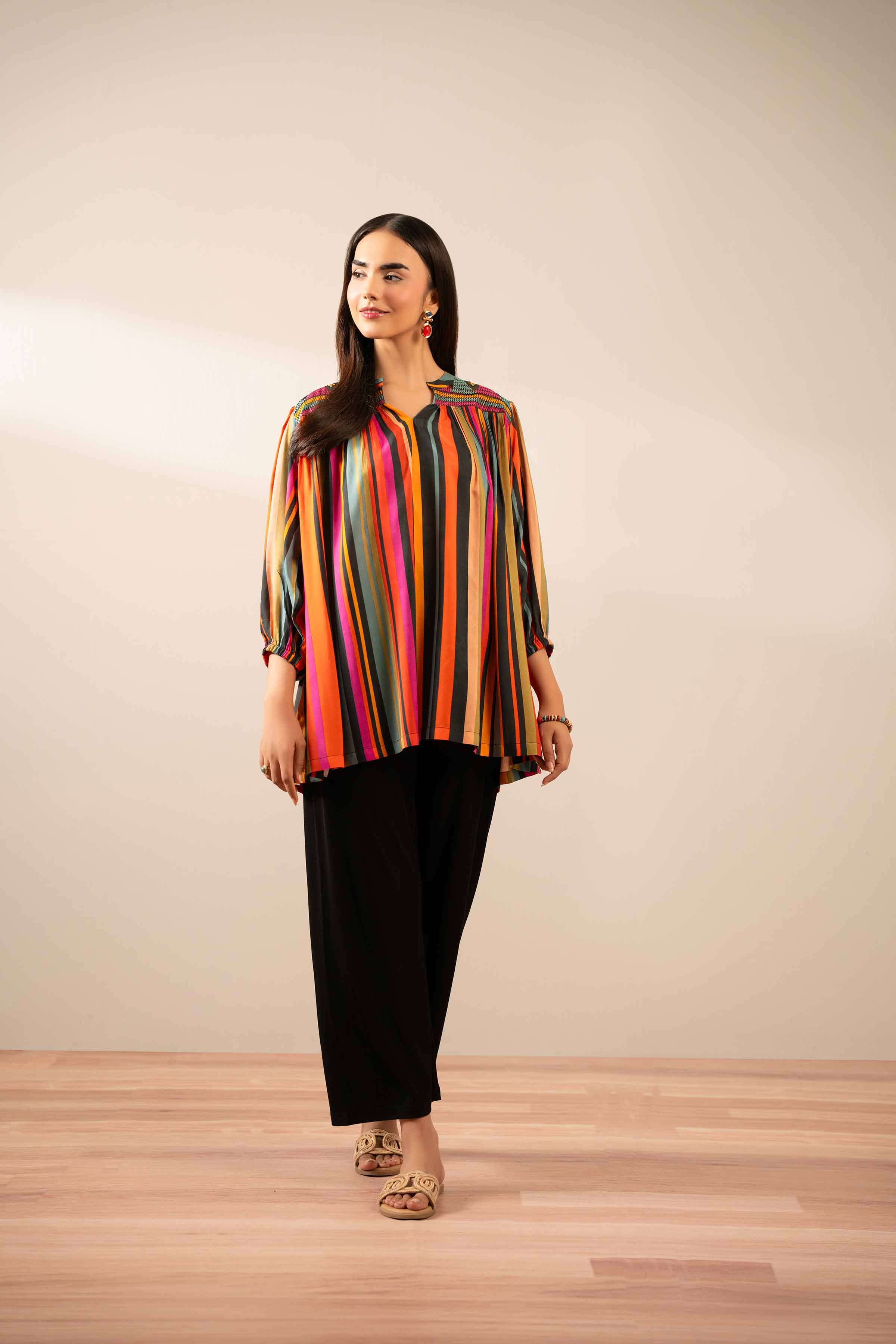 1 Piece - Printed Embroidered Tunic - AS25-93 - for Women - Pret Collection | Nishat | Shop Online