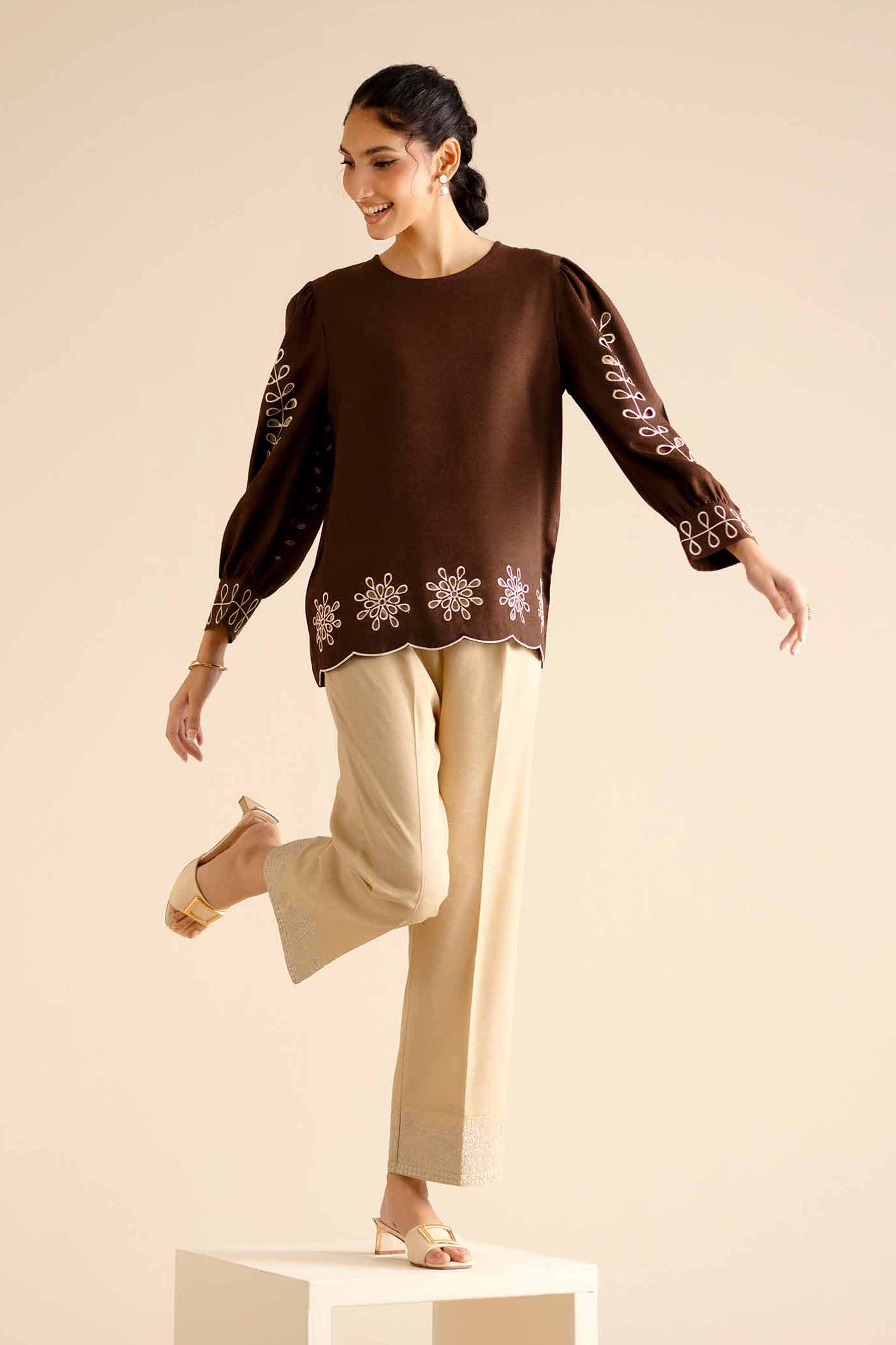 Embroidered Tunic - AW25-32 for Women - Pret Collection | Nishat | Shop Online