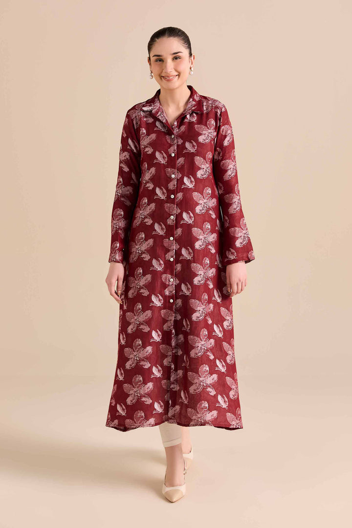 Printed Dress - AW25-48 for Women - Pret Collection | Nishat | Shop Online