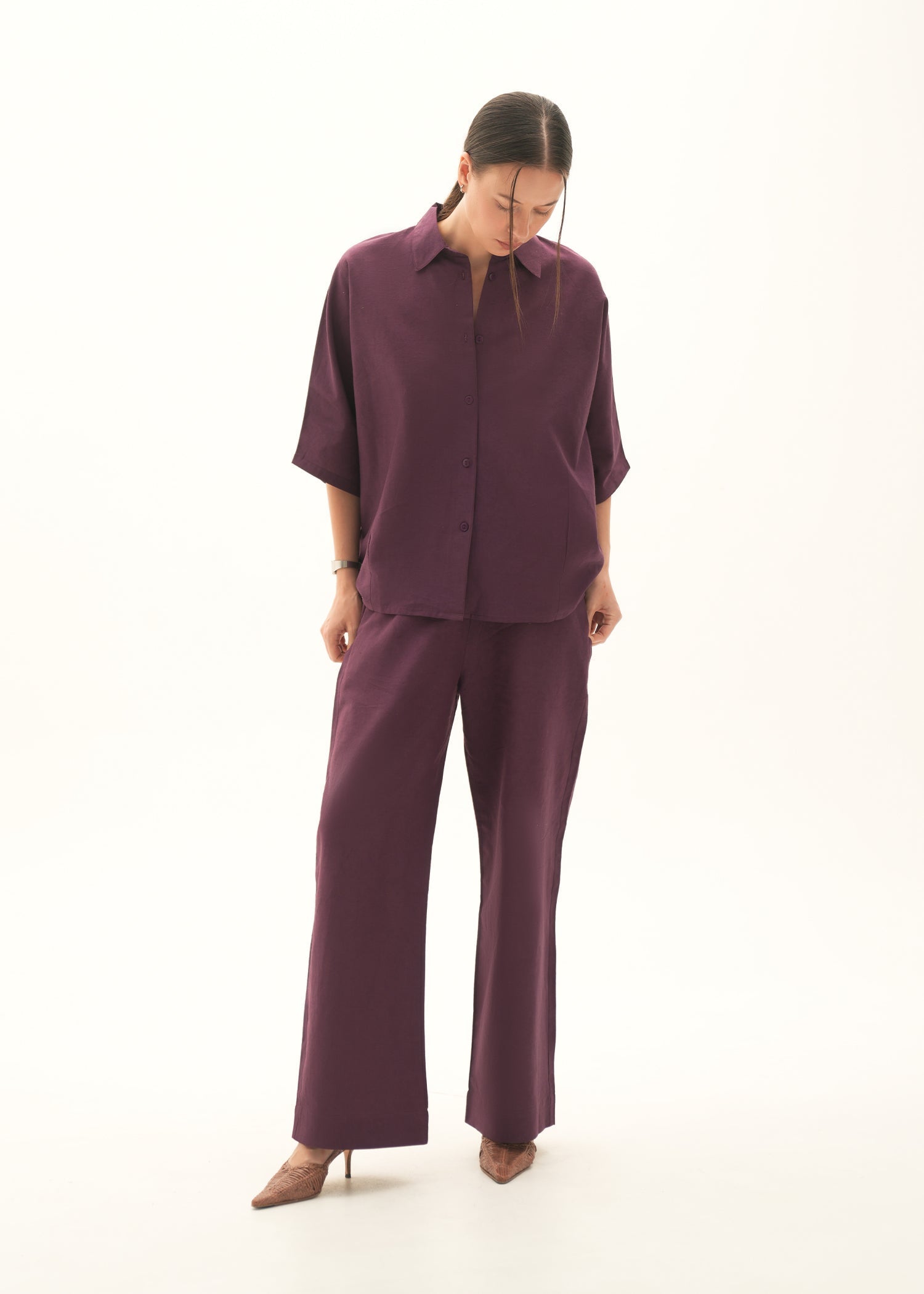Wide-leg Linen Blend Trouser - KOA