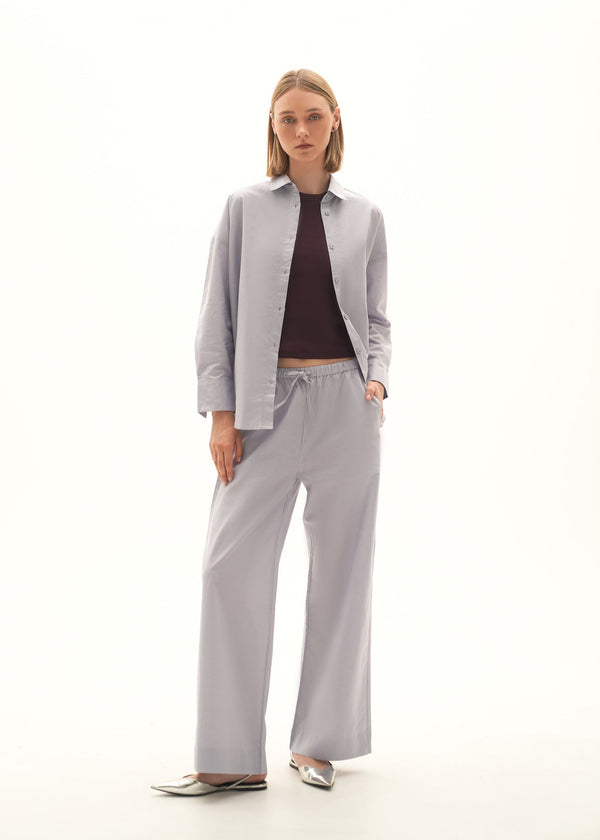 Oversized Button Down Linen Blend Shirt
