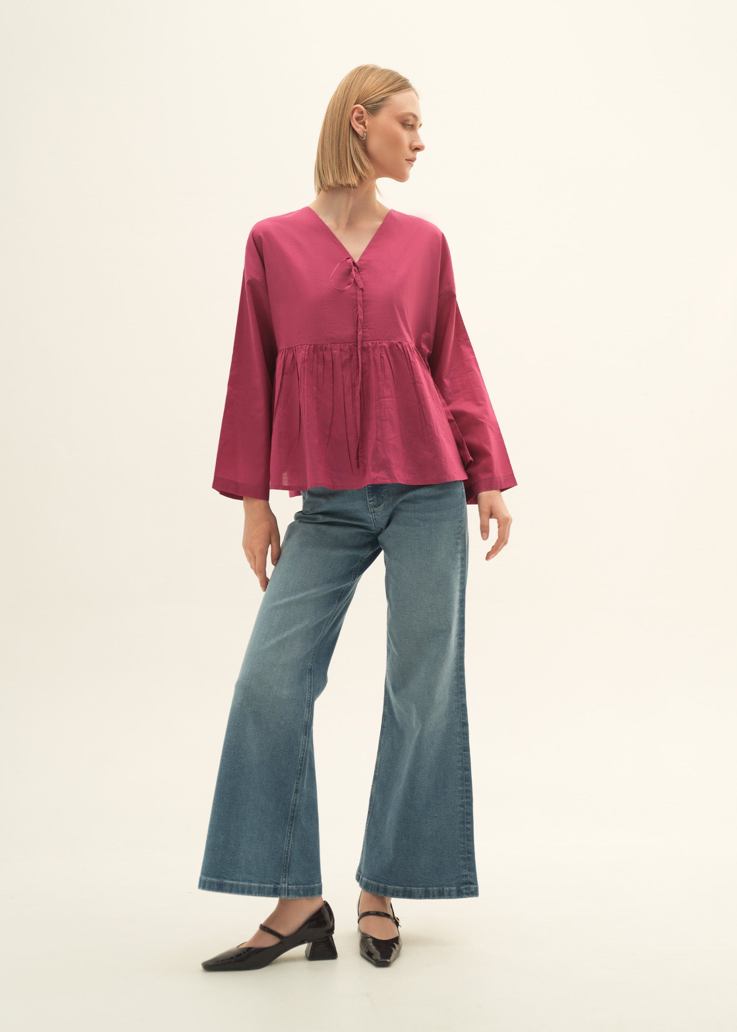 Flared Cotton Top - KOA