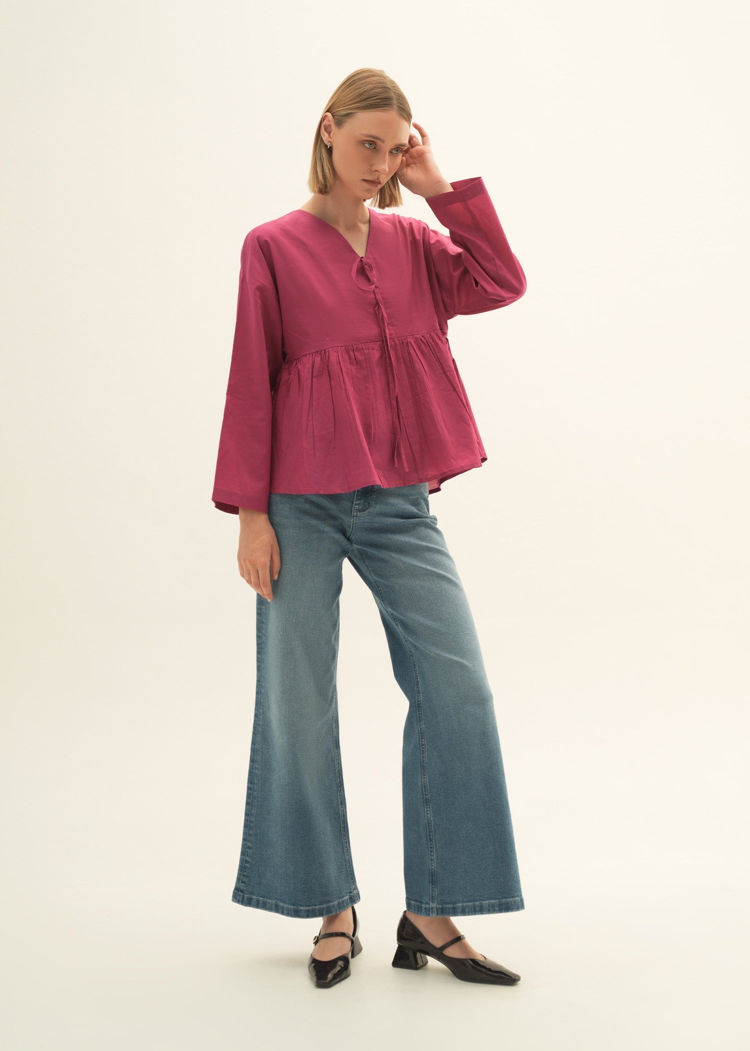 Flared Cotton Top - KOA