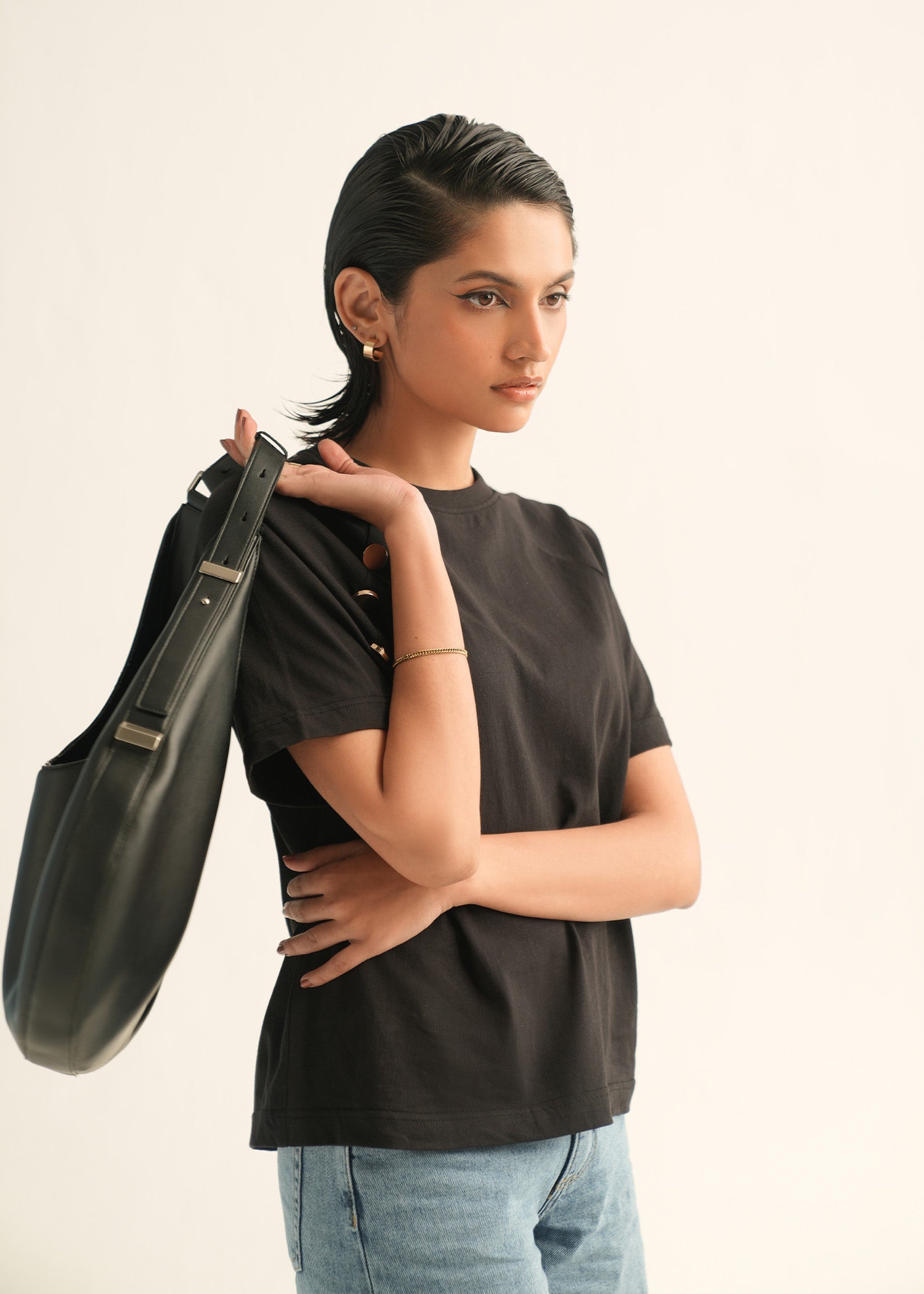 T Shirt With Button Detail - KOA