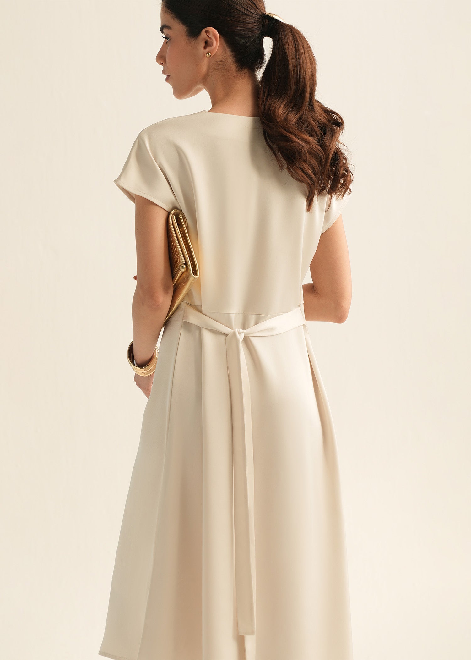Asymmetrical Satin Dress - KOA