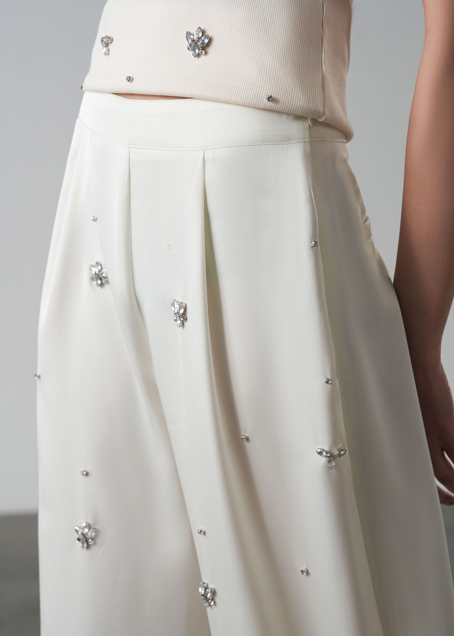 Embellished Satin Pants- WS26-120