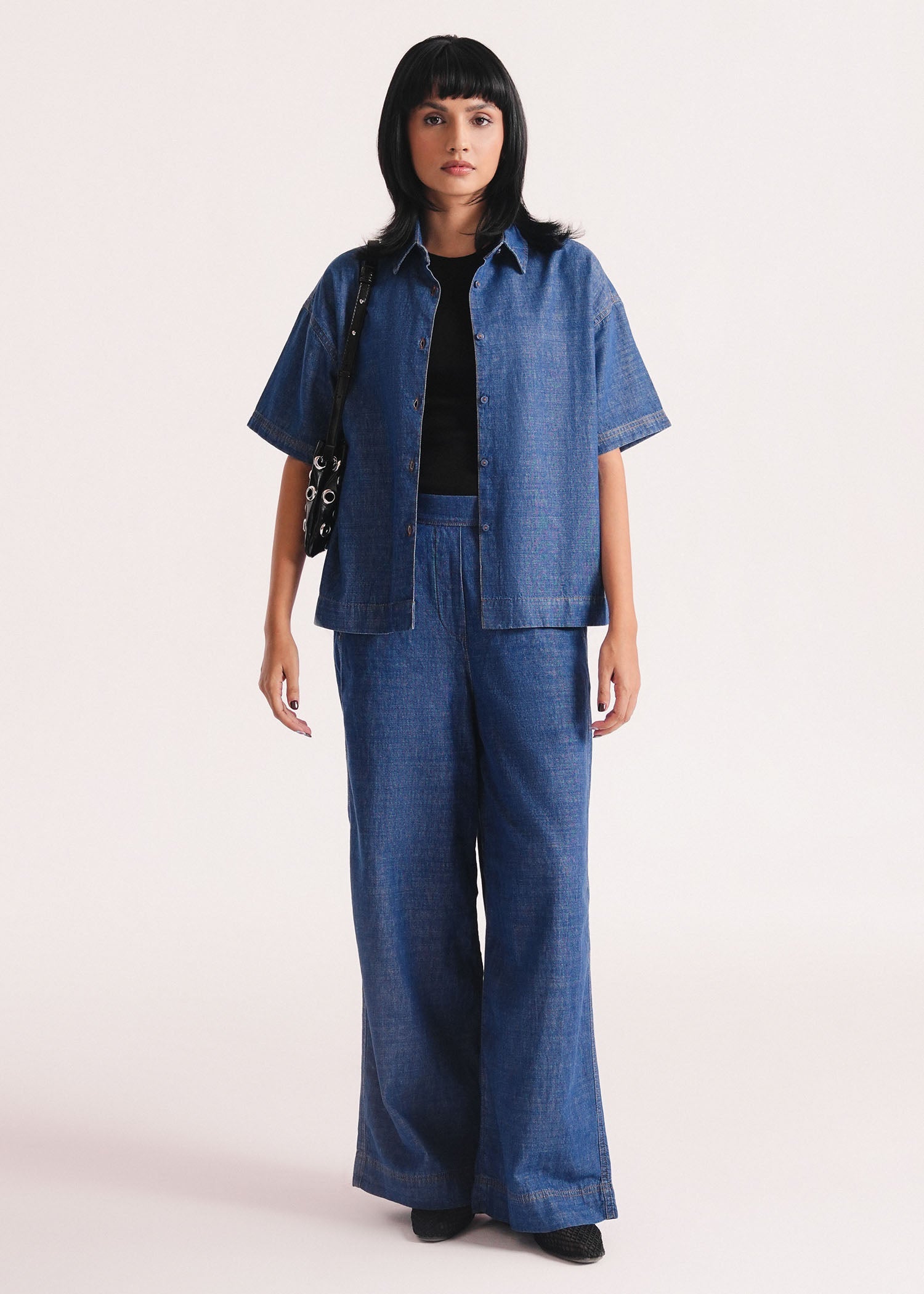 Denim Wide Legged Trouser- WS26-183