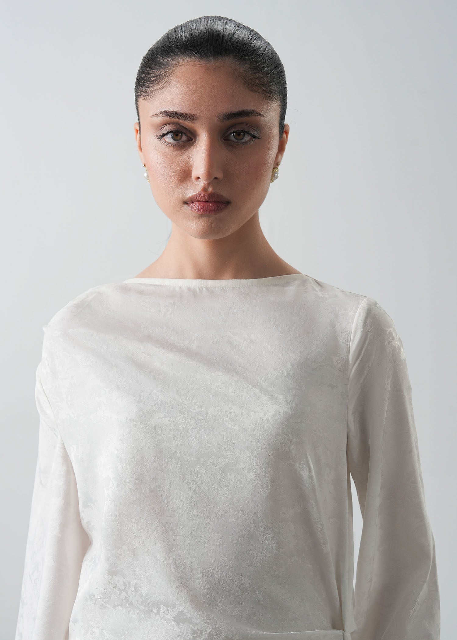 Jacquard Dress with Front Knot- WS26-126