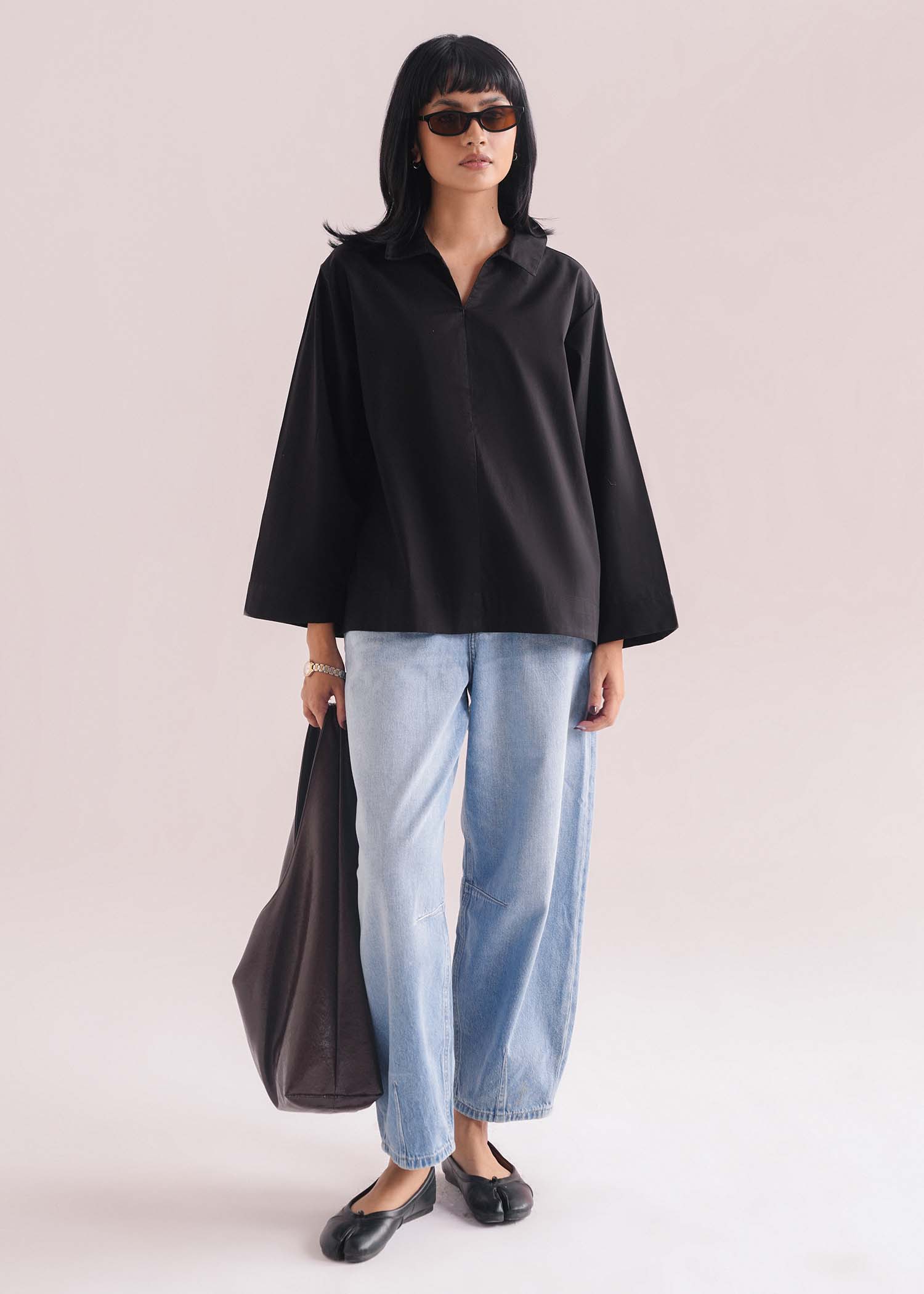 Open V-Collar Shirt - WS26-249