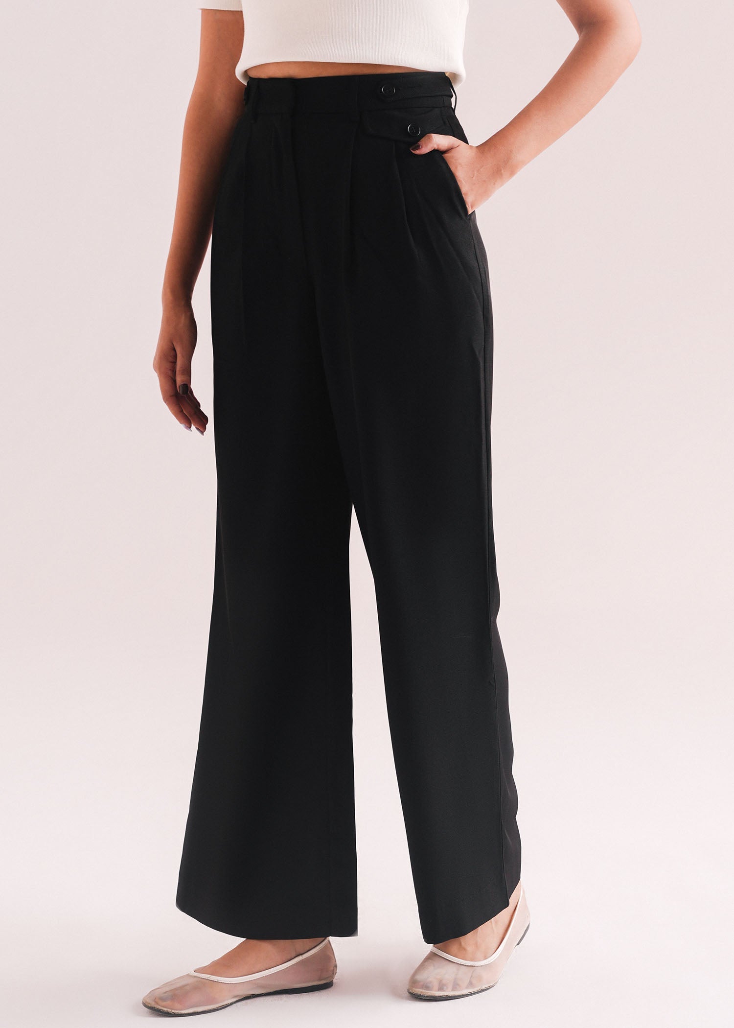 Tailored Pants with Tab Details- WS26-243