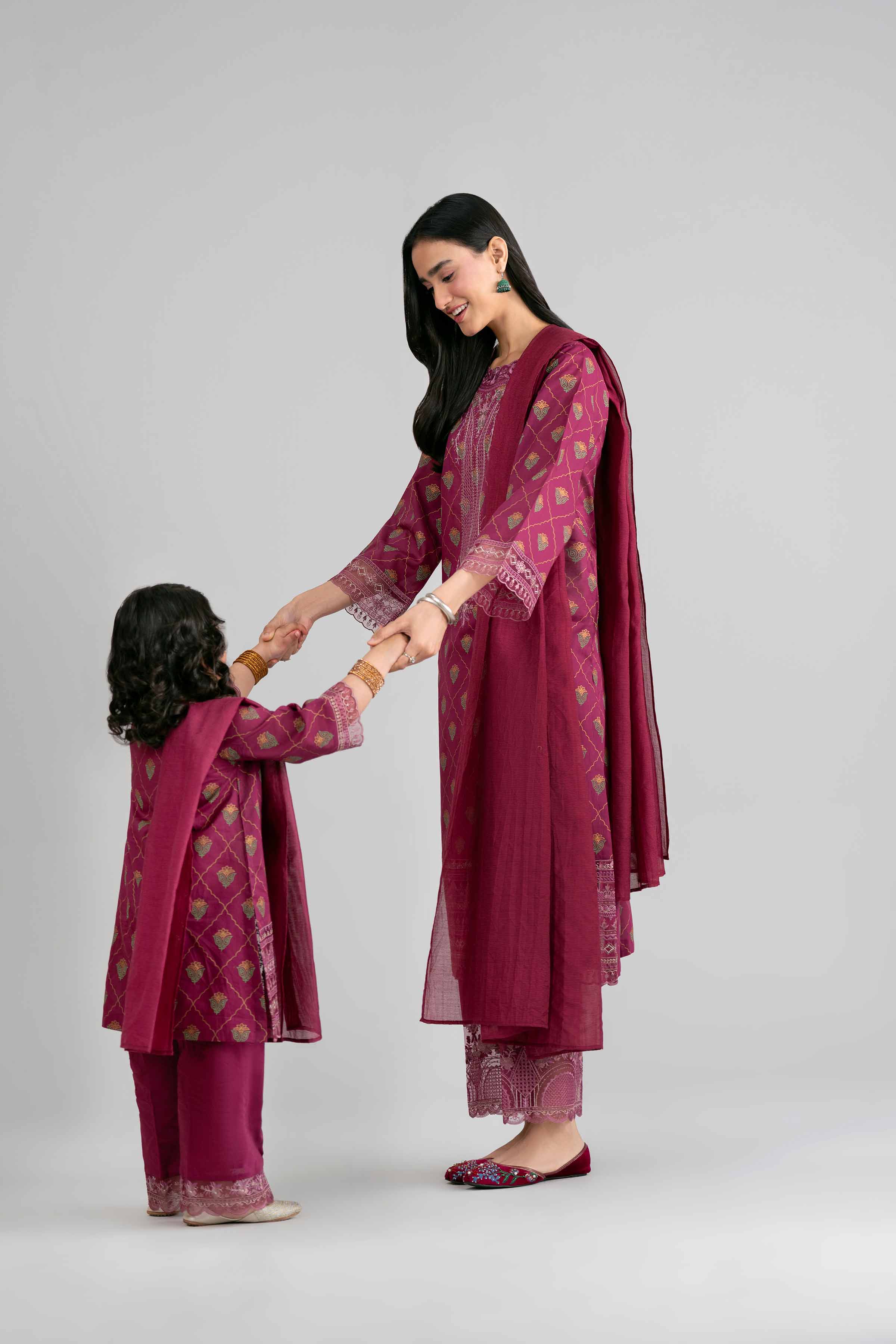 3 Piece - Printed Embroidered Suit - PMD26-41 M
