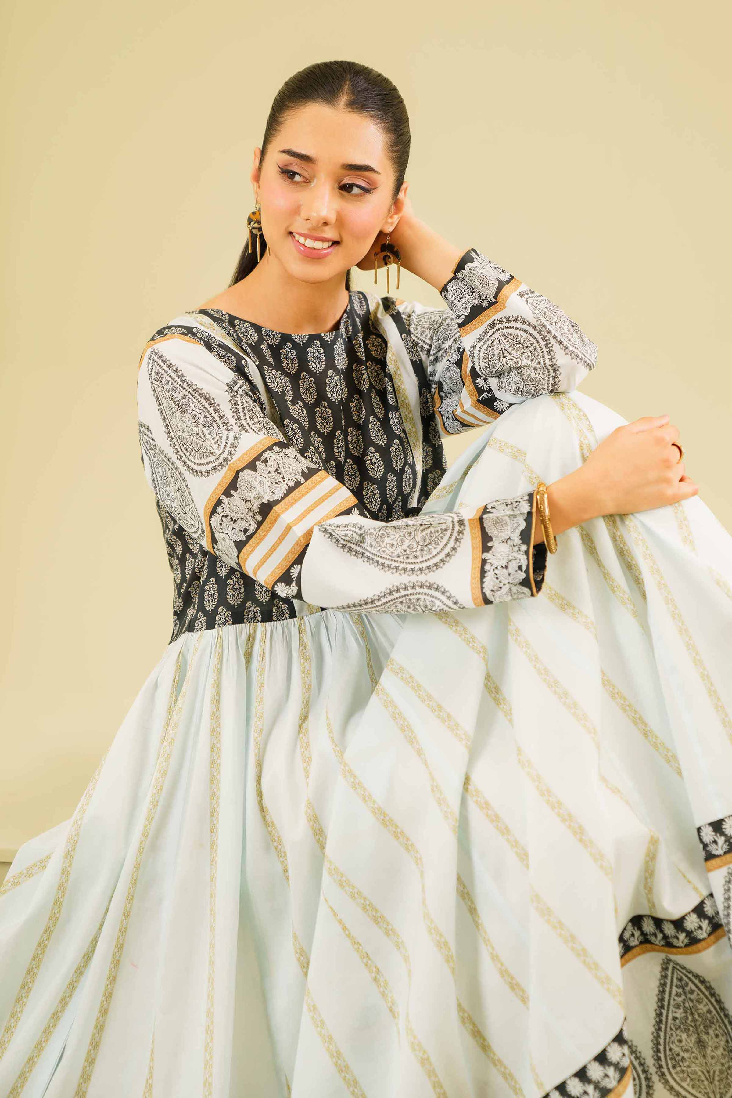 Printed Long Dress - FE24-52