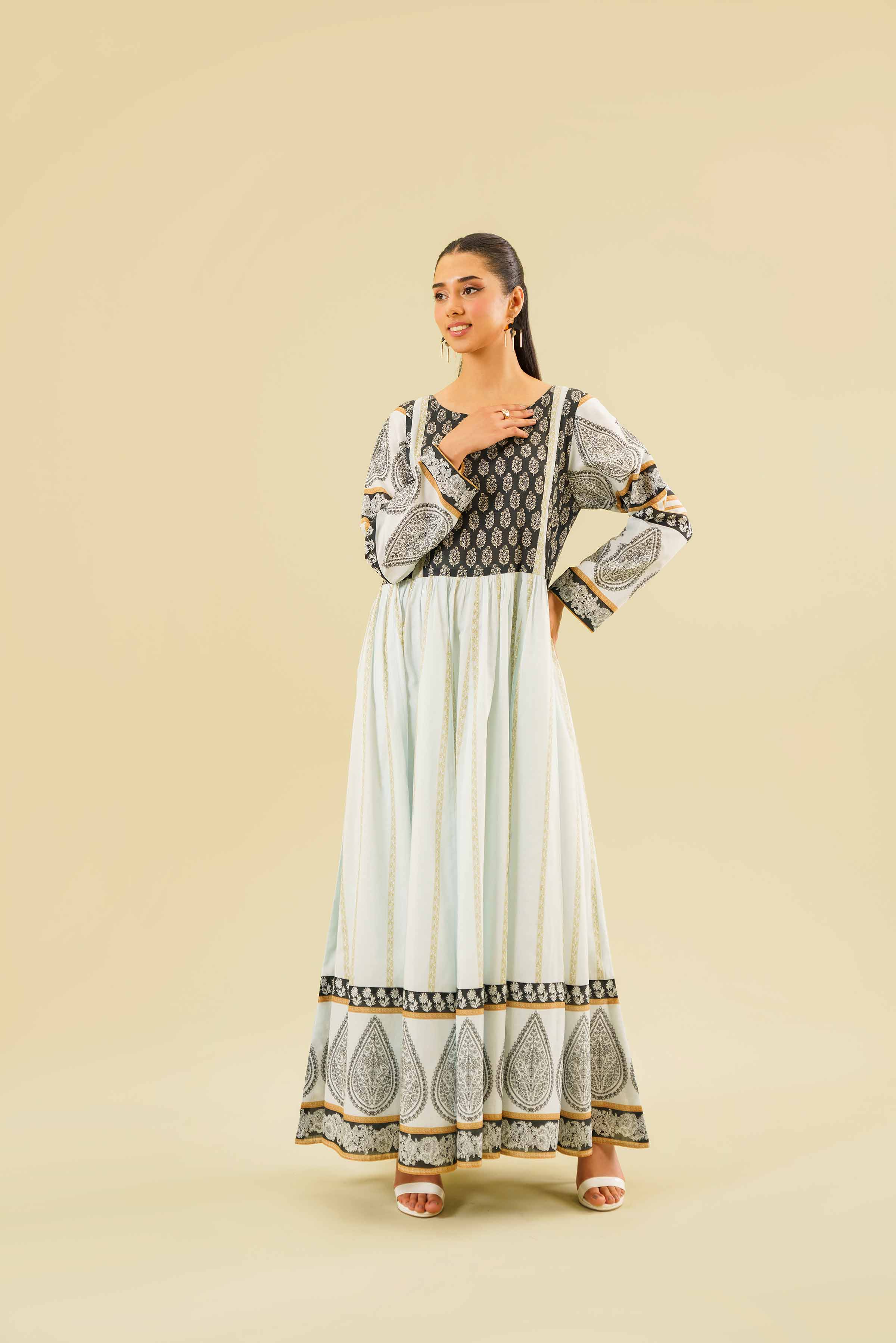 Printed Long Dress - FE24-52