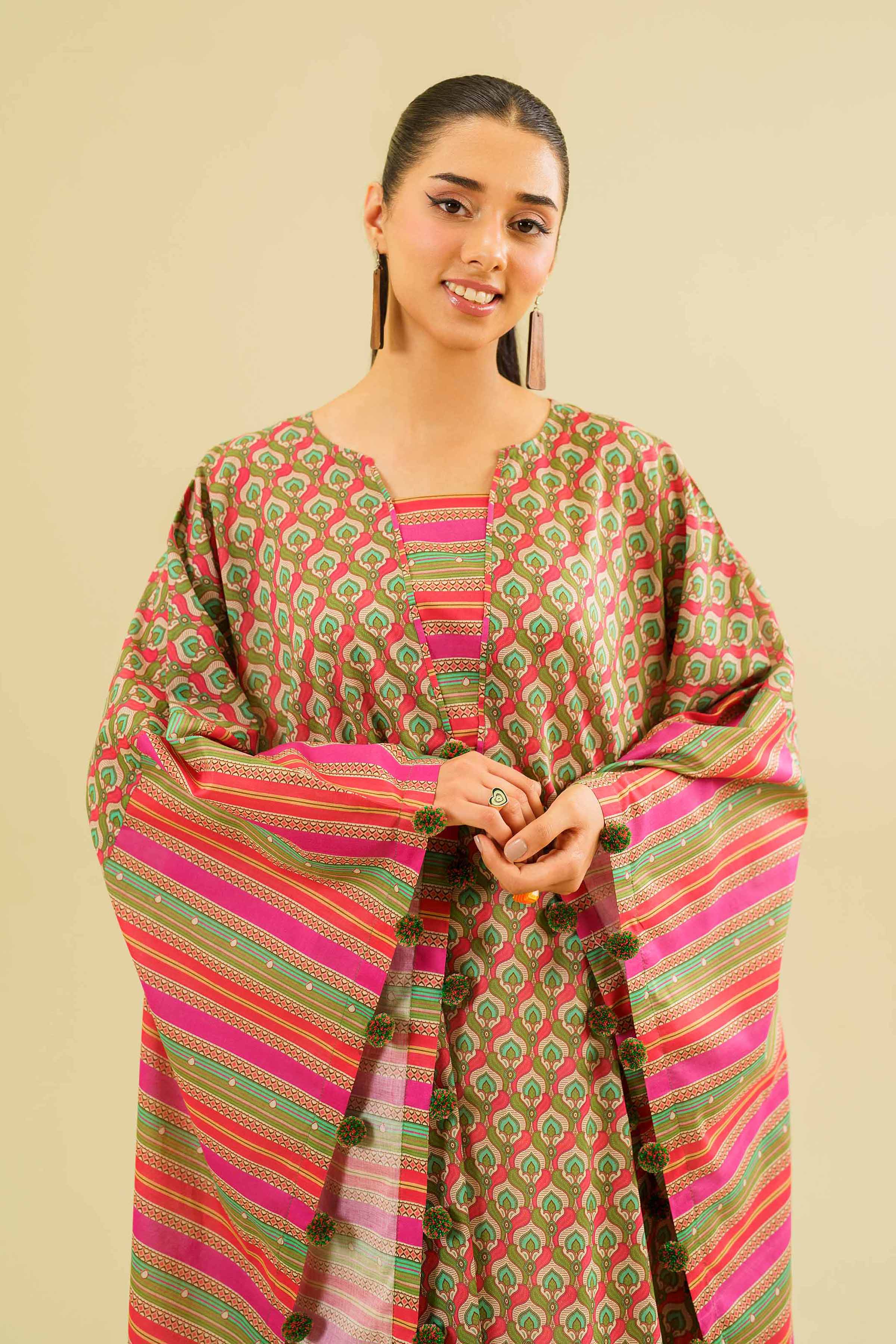 Printed Long Dress - FE24-63