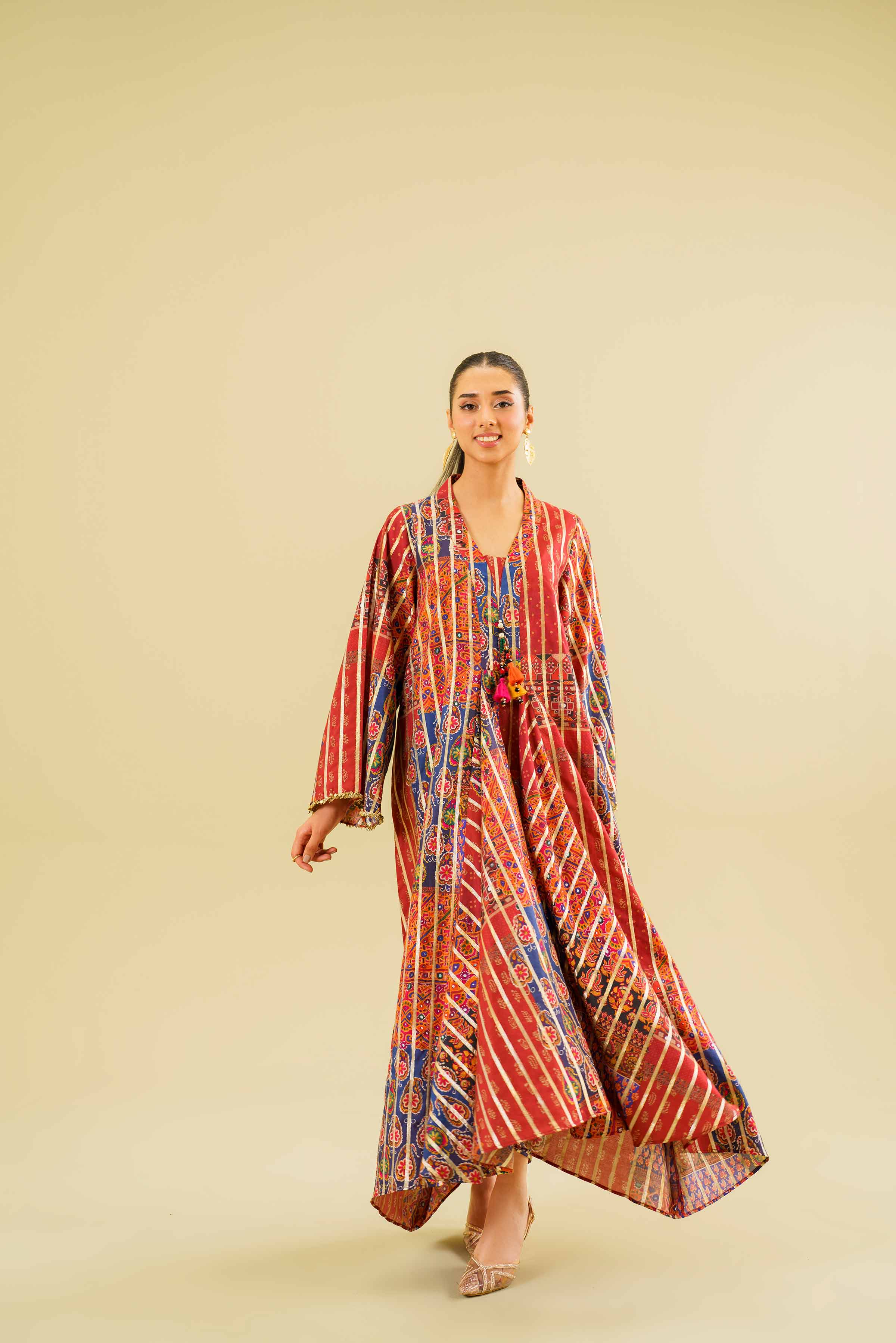 Printed Long Dress - FE24-64