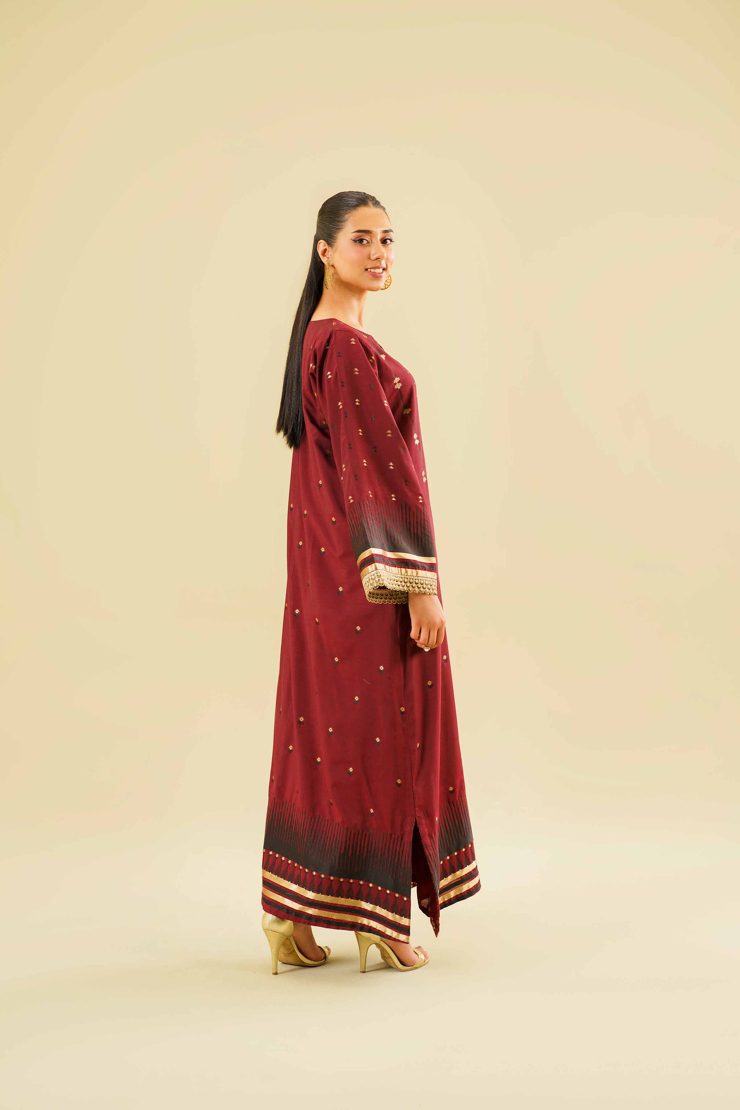 2 Piece - Printed Long Dress - FE24-77